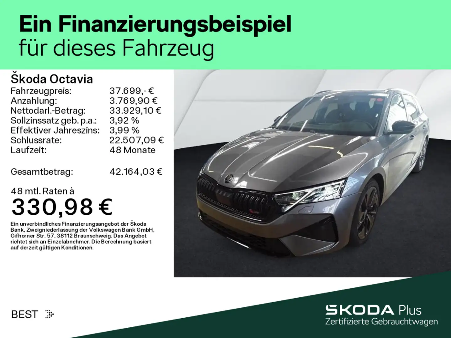 Skoda Octavia Combi 2.0 TFSI DSG RS*CANTON*HUD*LED*PAN Grau - 2