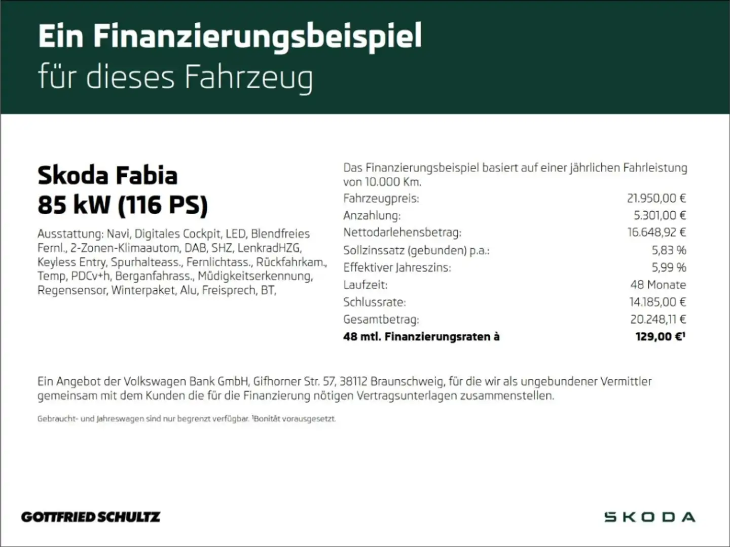 Skoda Fabia Tour 1.0 TSI DSG NAVI ACC KAM LED SHZ PDC Schwarz - 2