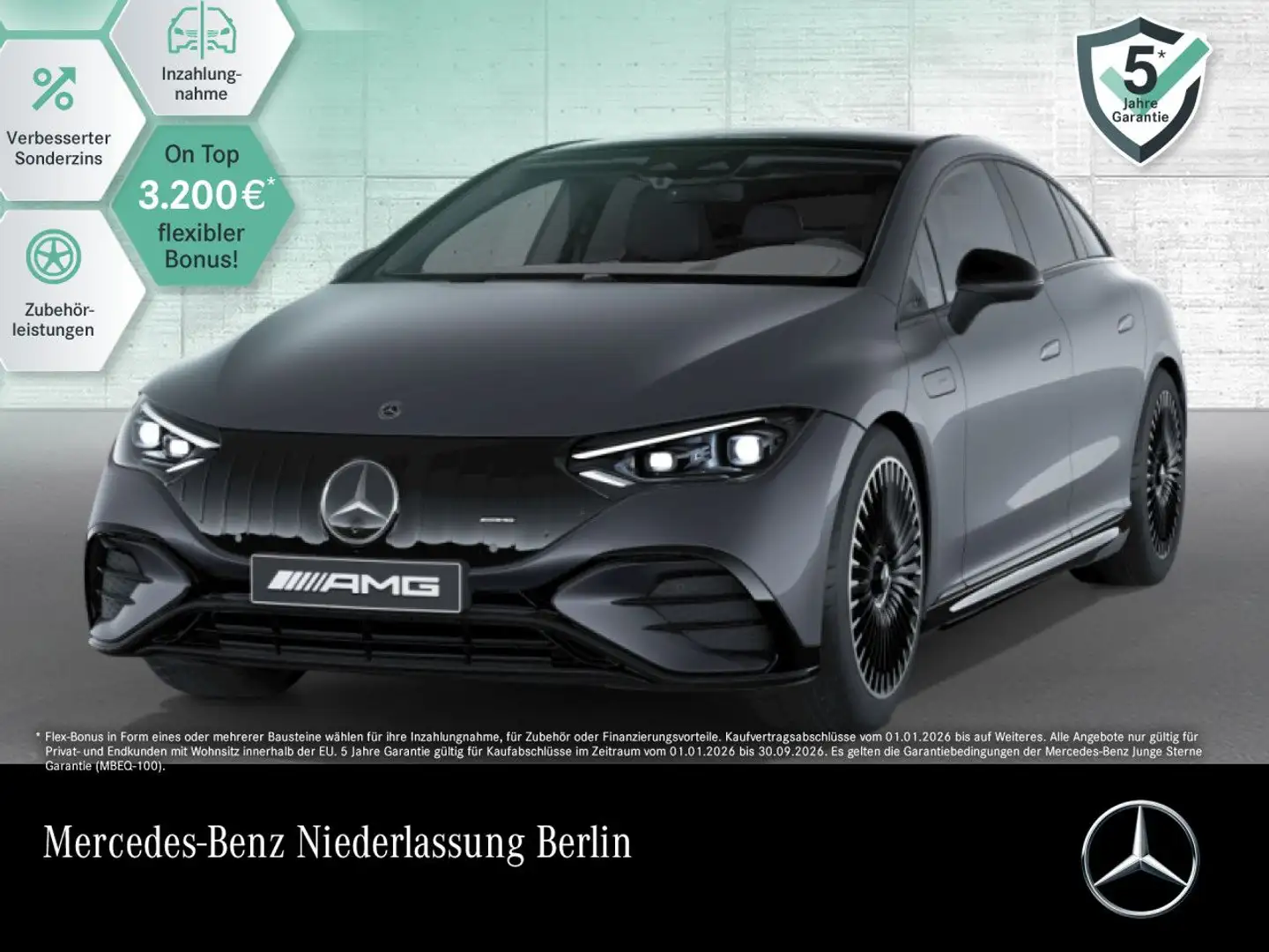 Mercedes-Benz EQE 43 AMG 4M Fahrass Pano Burmester Distr+ HUD Grau - 1
