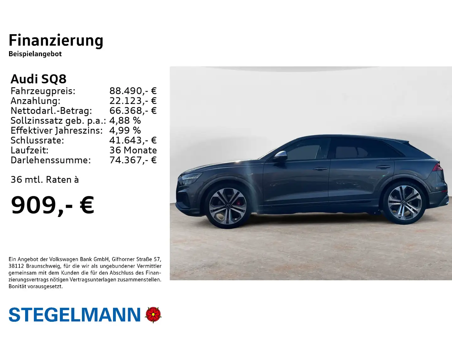 Audi SQ8 4.0 TFSI qu. Tiptronic *Pano*AHK* Matrix-LED Сірий - 2