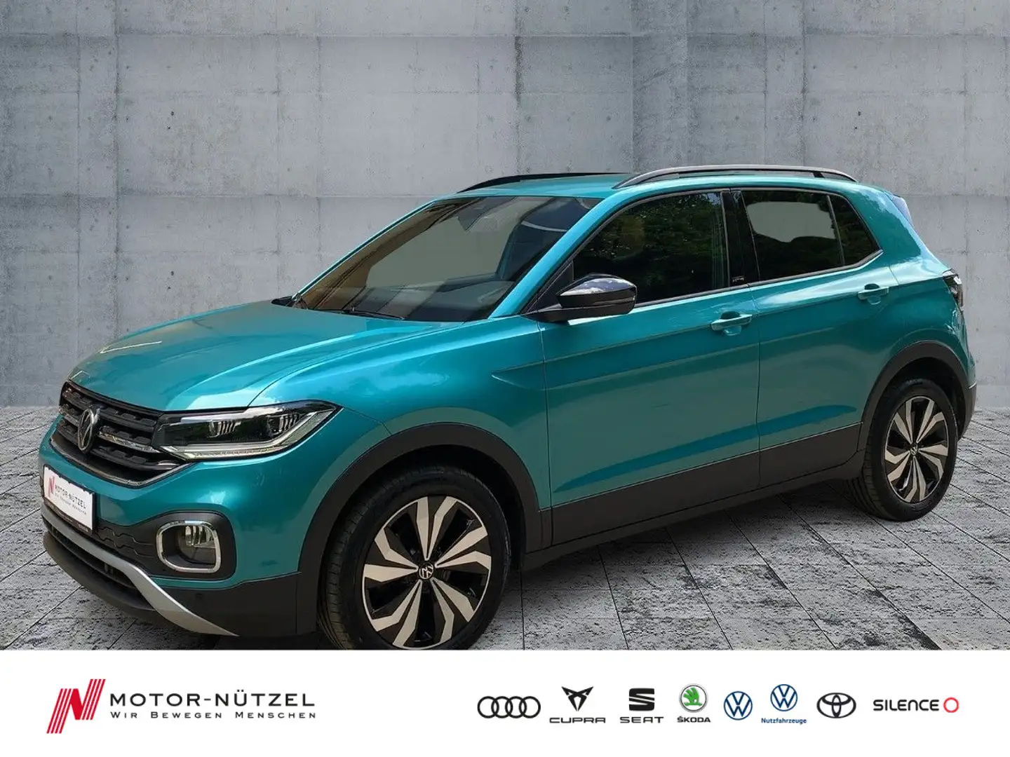 Volkswagen T-Cross 1.0 TSI DSG ACTIVE LED+NAV+AHK+DAB+BEATS Blau - 1
