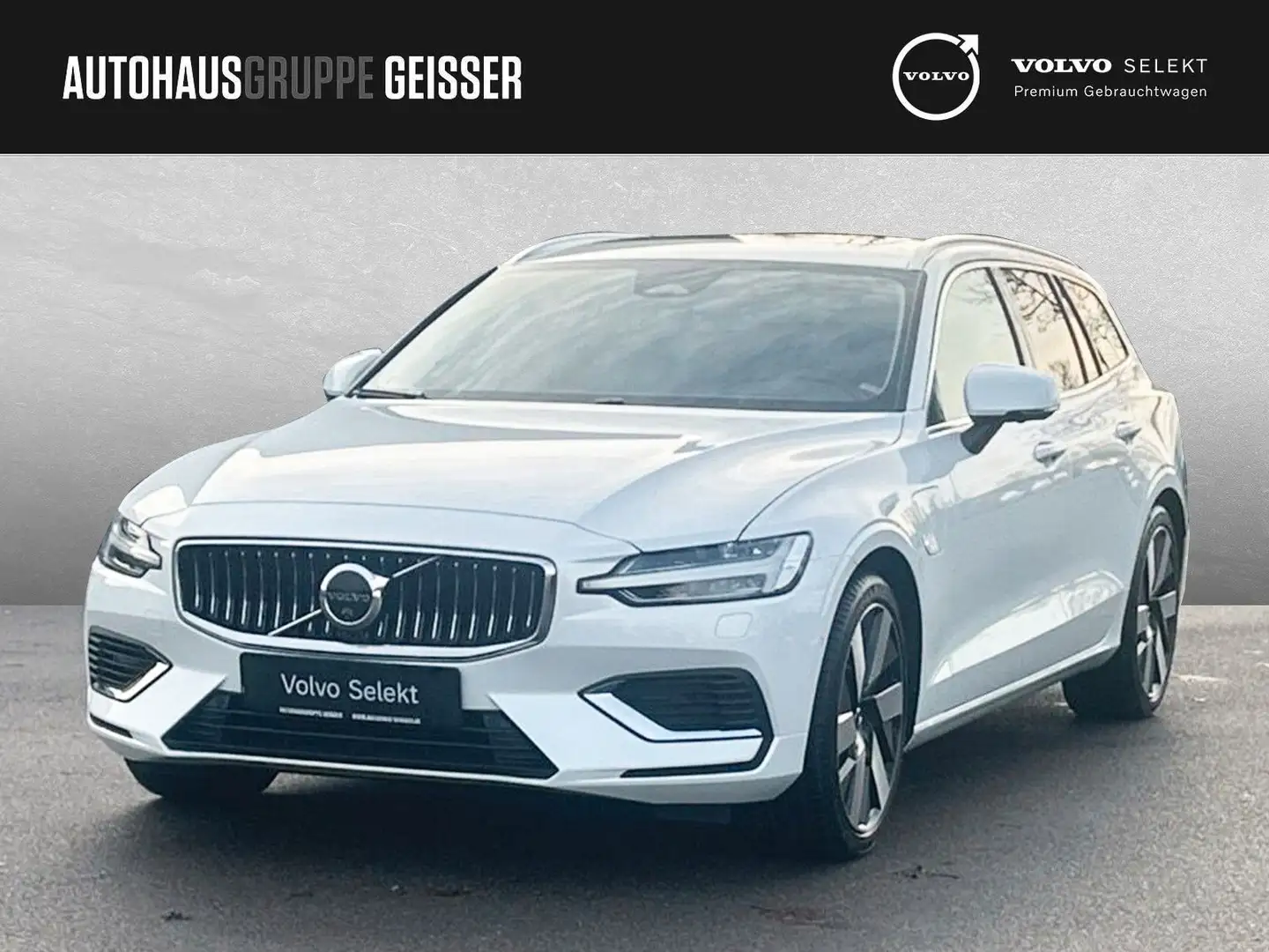 Volvo V60 T6 AWD Plus Bright AHK ACC BLIS HUD SD Weiß - 1