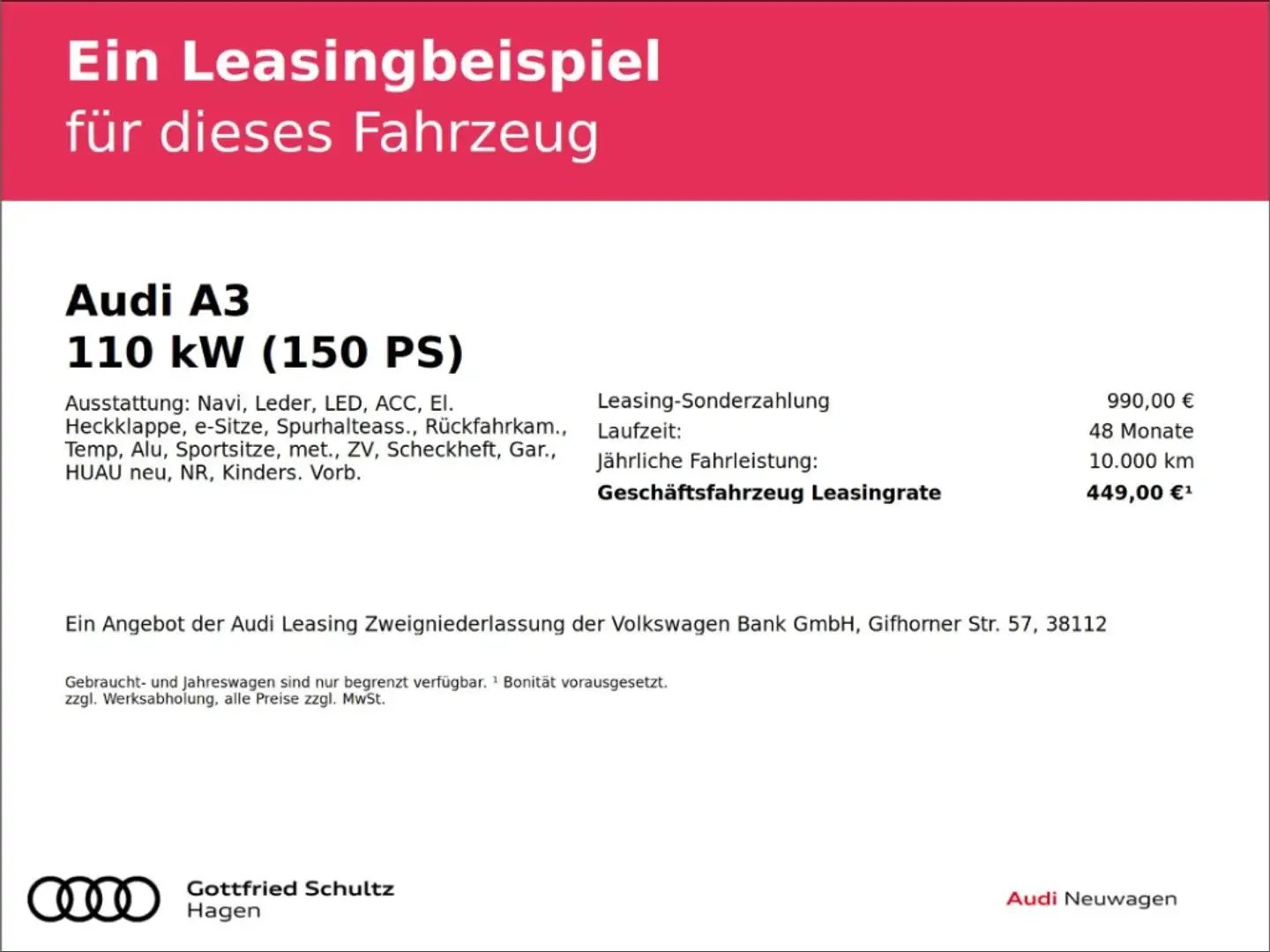 Audi A3 Allstreet 35 TDI S-LINE LEDER ACC Kamera -37% Weiß - 2