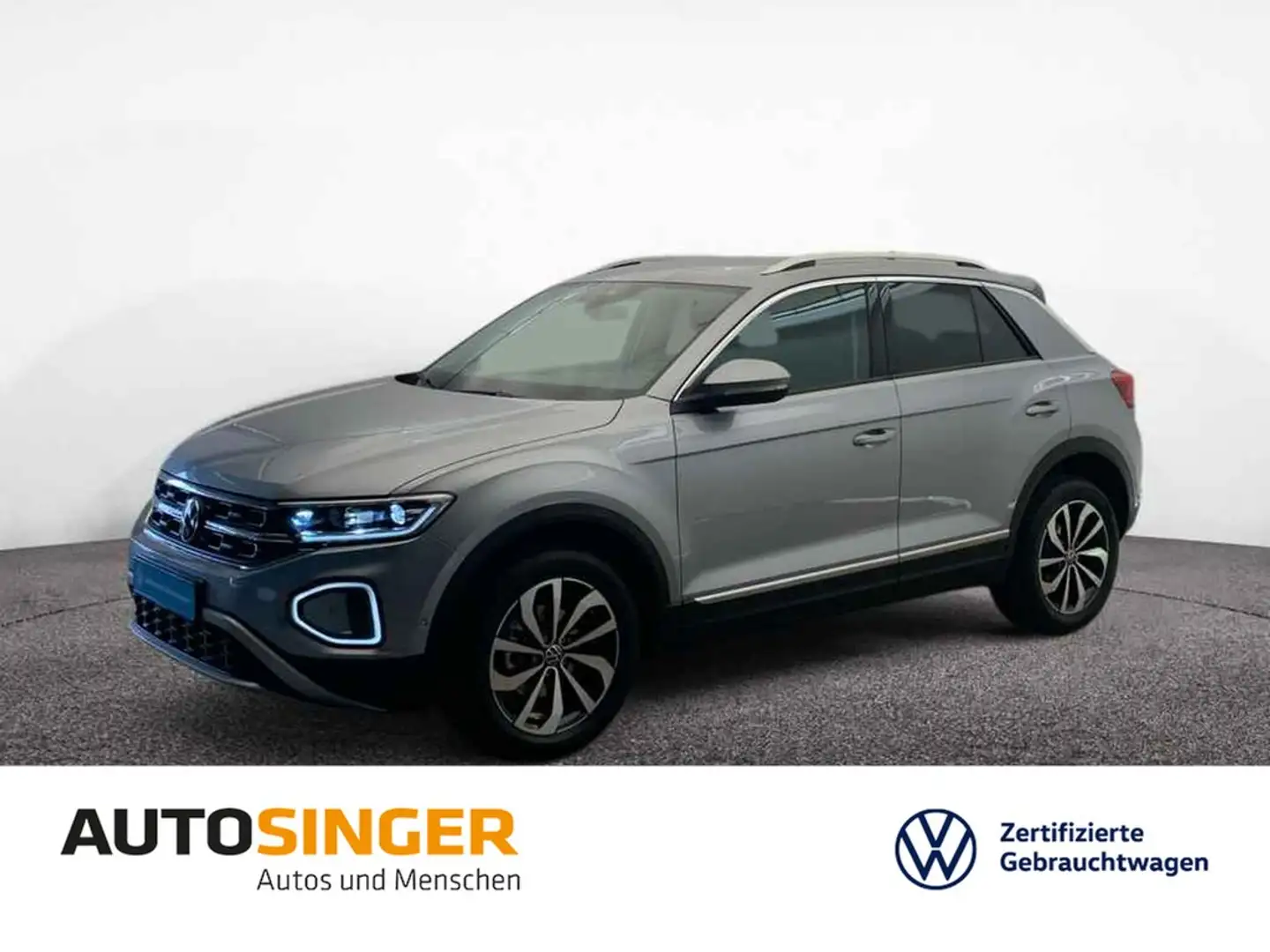 Volkswagen T-Roc Style 1.0 TSI *LED*ACC*NAVI*R-CAM*SHZ* Silber - 1