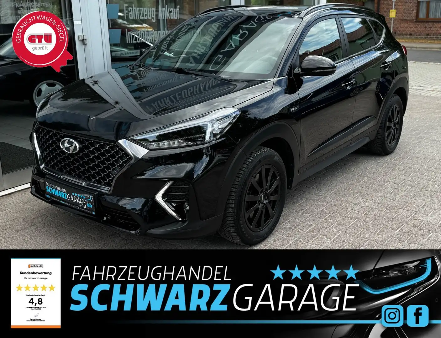Hyundai TUCSON N Line 4WD*NAVI*LEDER*AHK* Zwart - 1