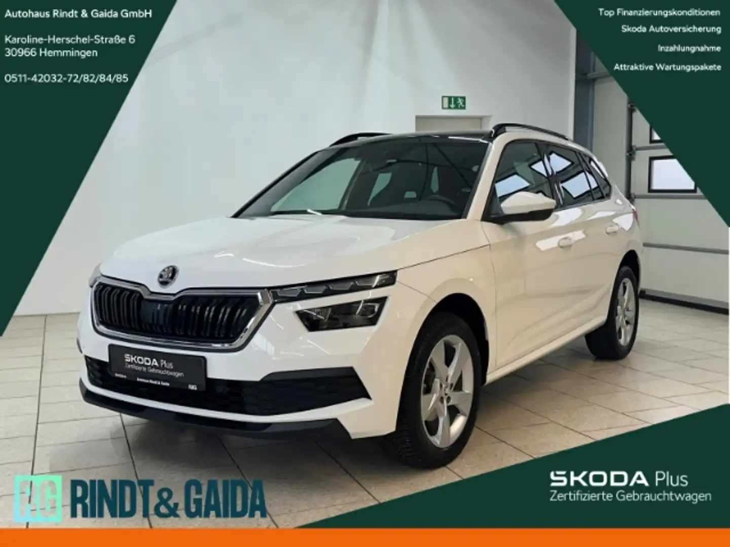 Skoda Kamiq 1.0 TSI DSG Style ACC Navi Smartlink SHZ Weiß - 1