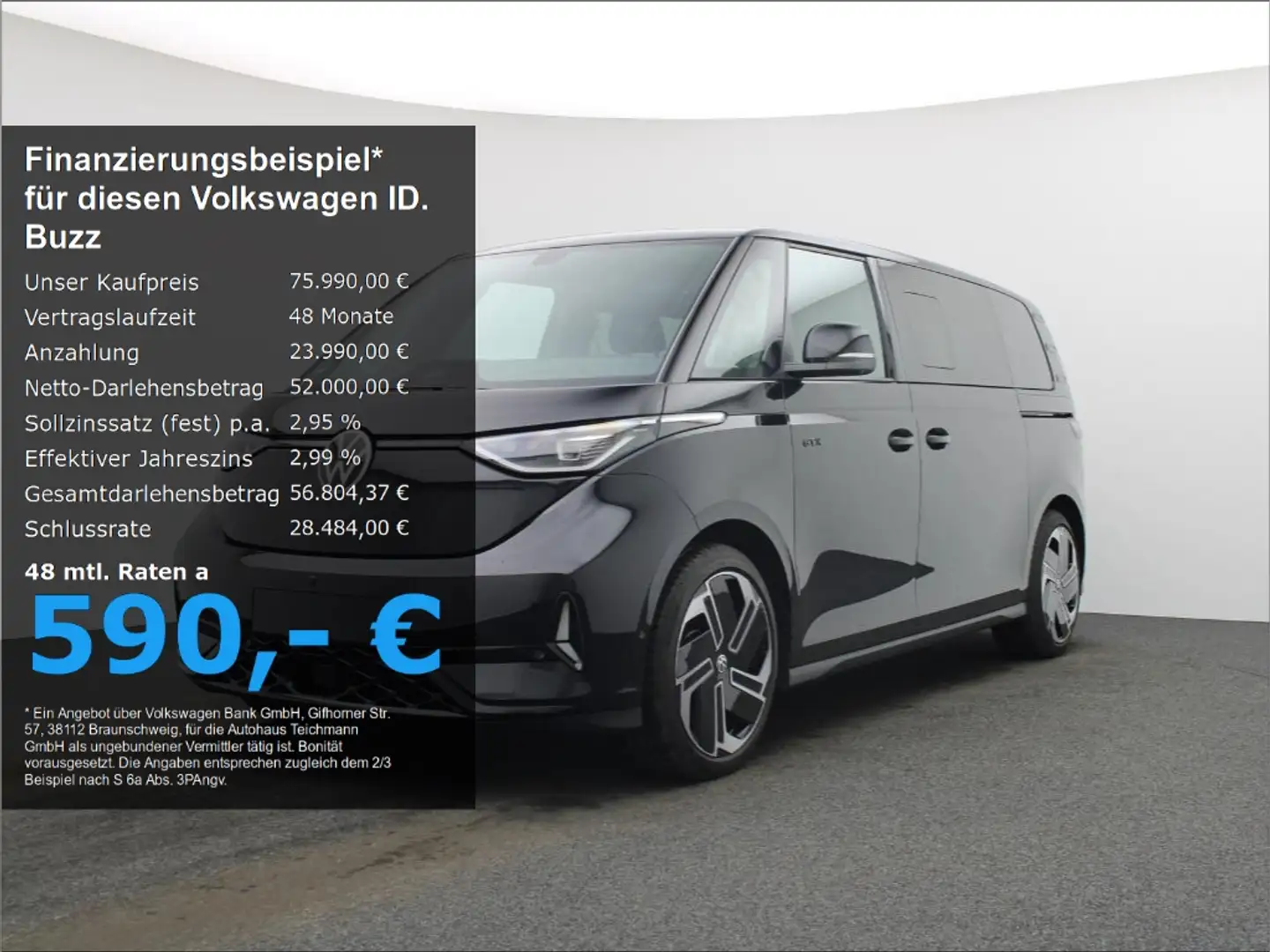 Volkswagen ID. Buzz 250 kW GTX LR 4MOTION Schwarz - 1