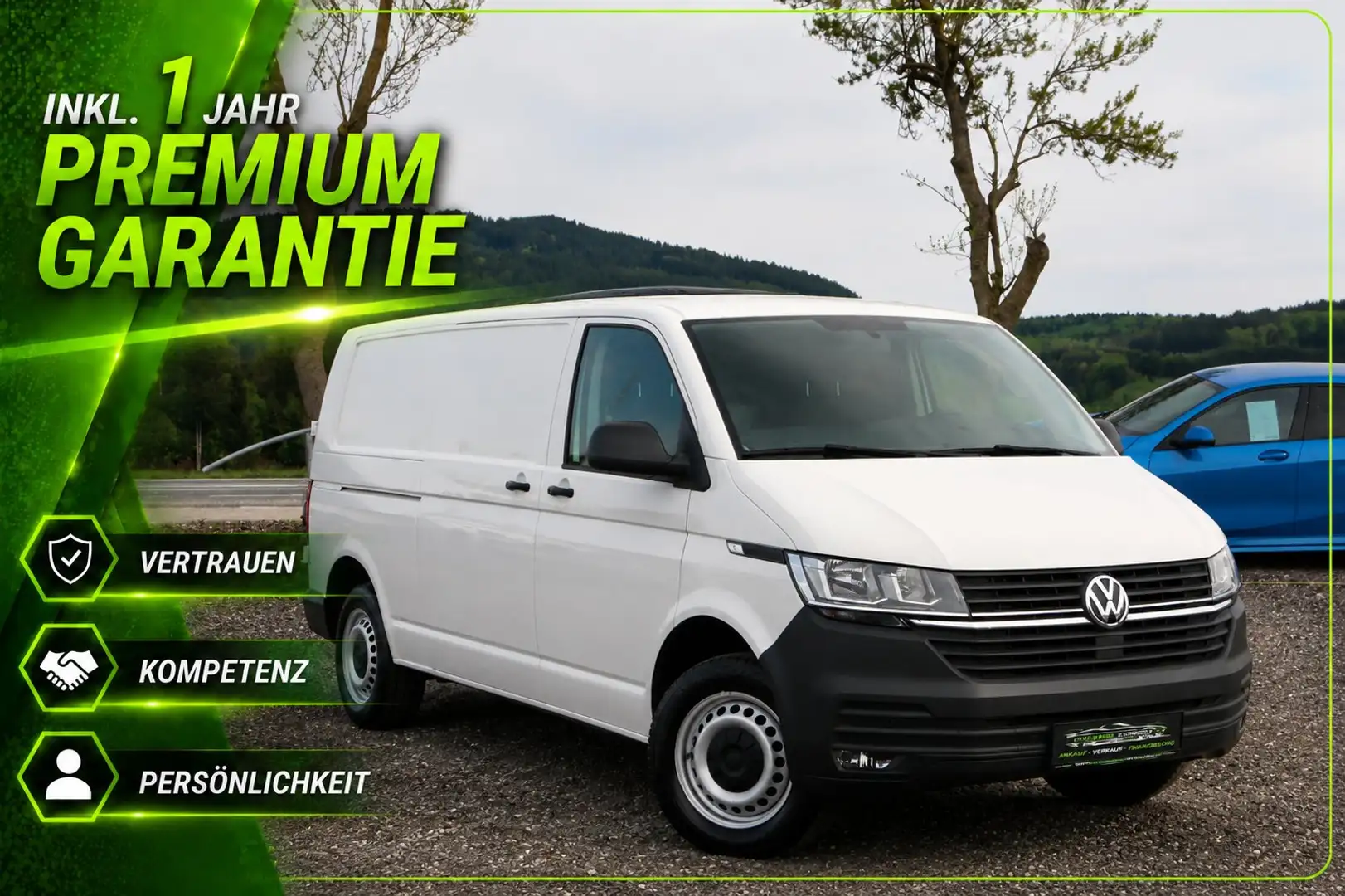 Volkswagen T6.1 Transporter Lang*Standheizung*Flügeltüre*Kamera*ACC Weiß - 1