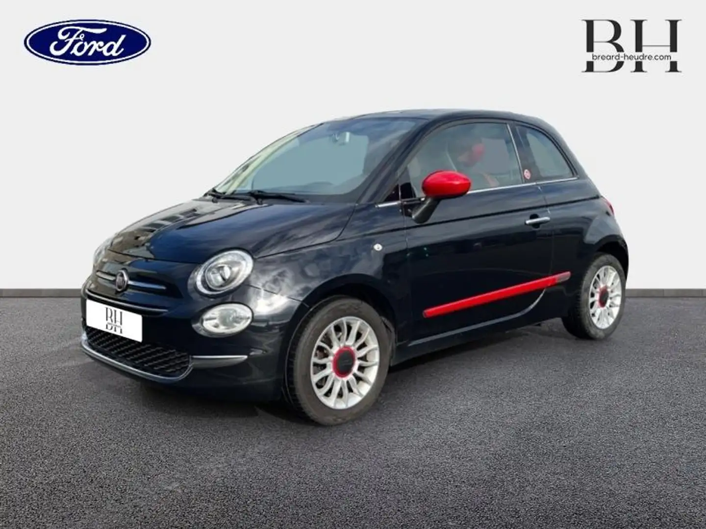 Fiat 500 1.2 8v 69ch Rosso Amore Edizione Noir - 1