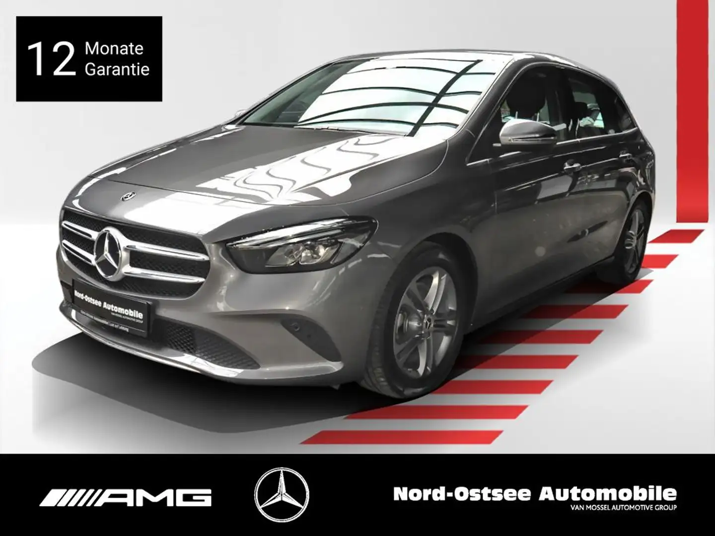 Mercedes-Benz B 220 4M PROGRESSIVE KAMERA AHK LED MBUX TEMPO siva - 1