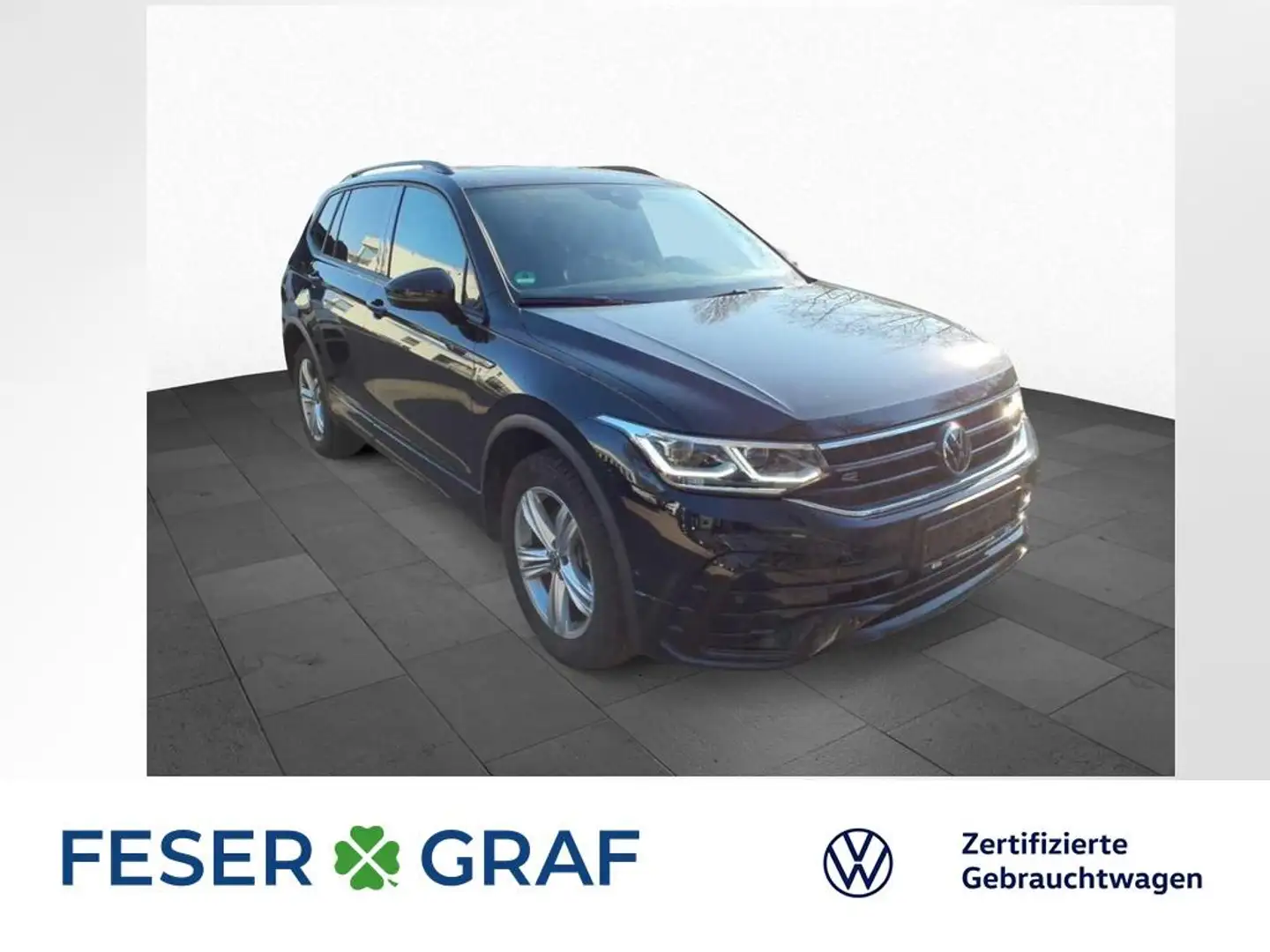 Volkswagen Tiguan Allspace 2.0 TDI DSG R-LINE PANO ACC KAM Schwarz - 1