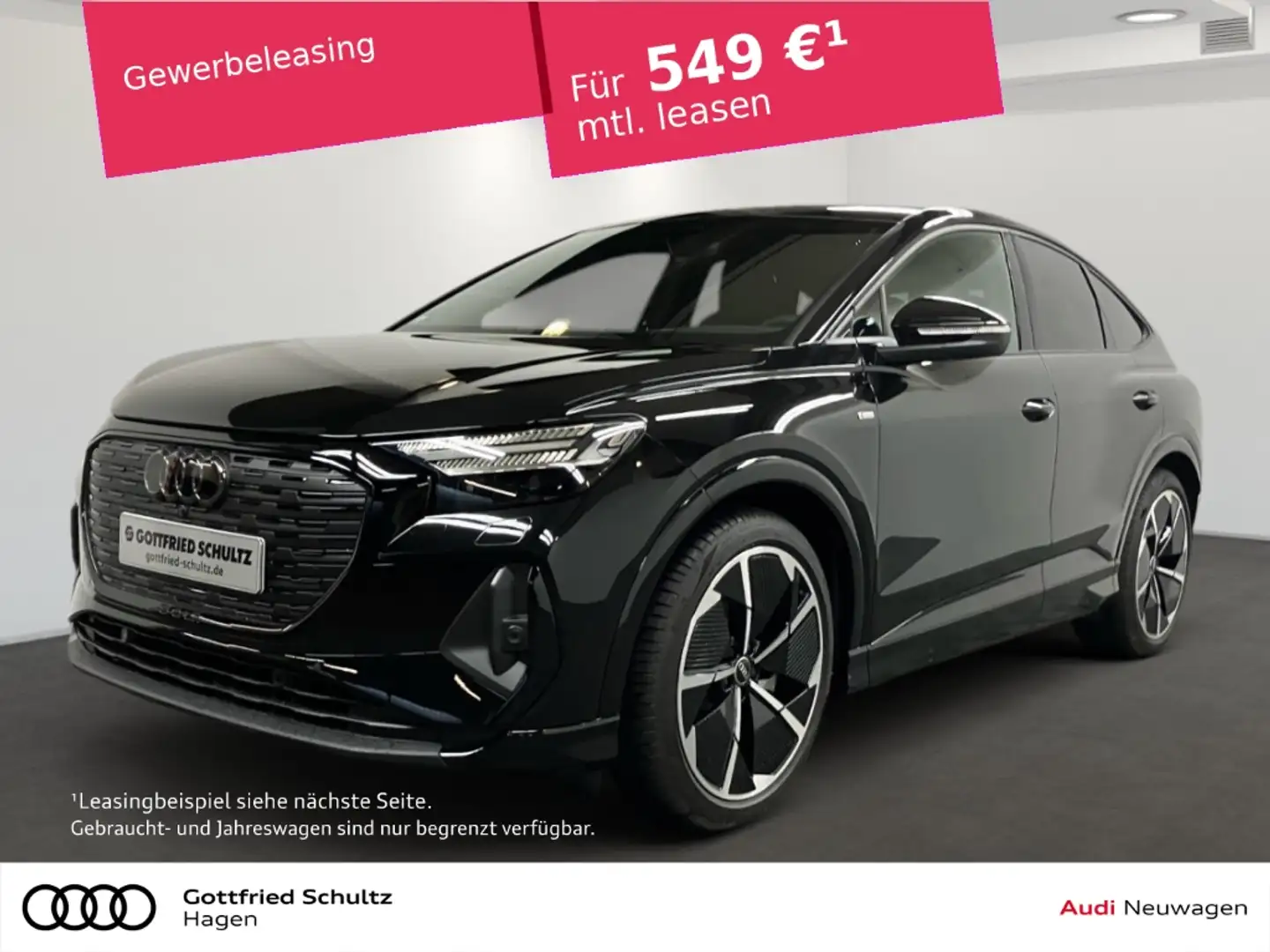 Audi Q4 e-tron Sportback 40 S-line ACC AHK Matrix Schwarz - 1