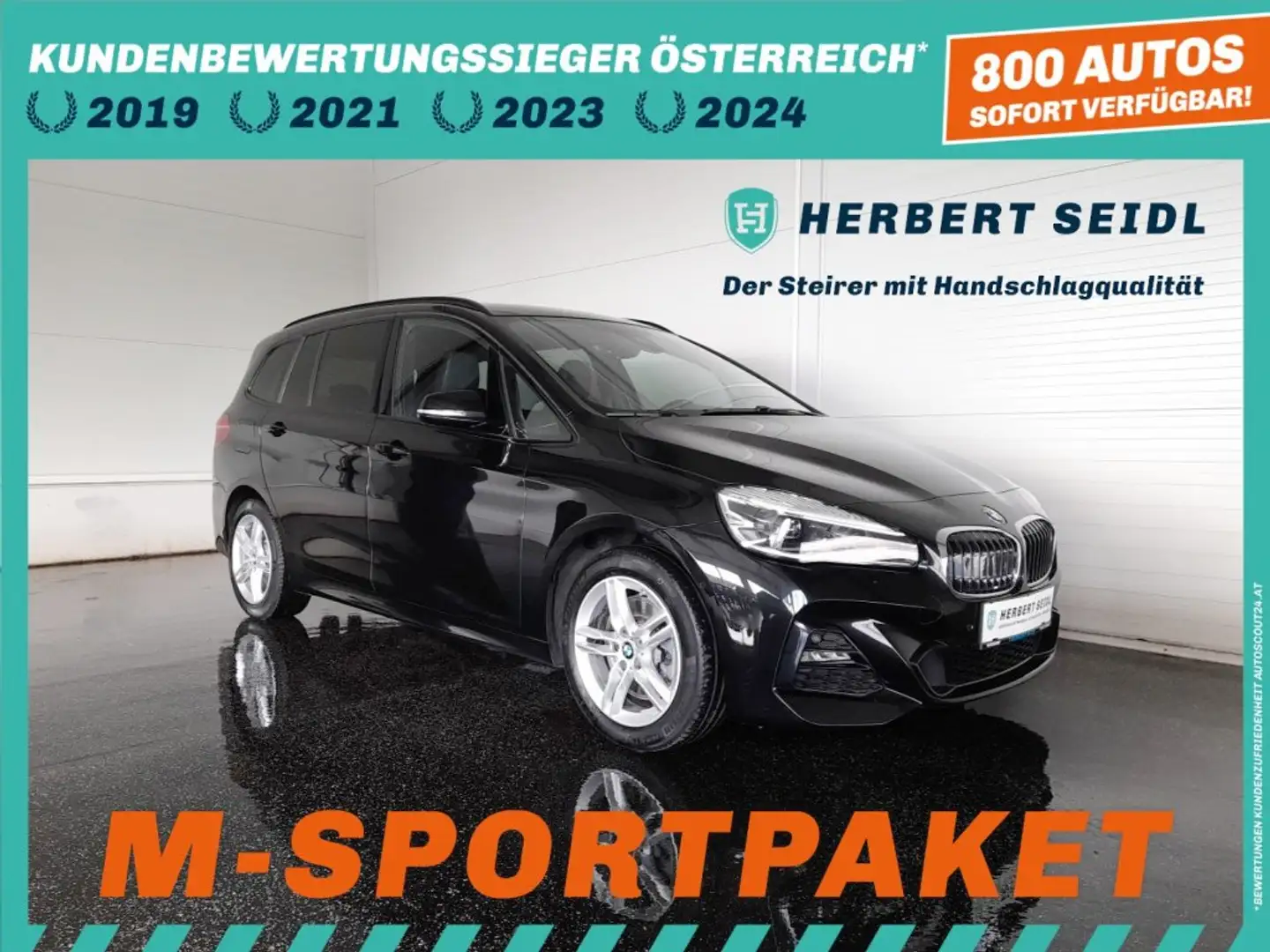 BMW 218 d Gran Tourer M-SPORT 4x4 Aut. *7-SITZE / VOLL LED / NAVI / AHV & KAMERA / ACC / DCC / DRIVINGASS. PLUS / E-KLAPPE / HK- Schwarz - 1