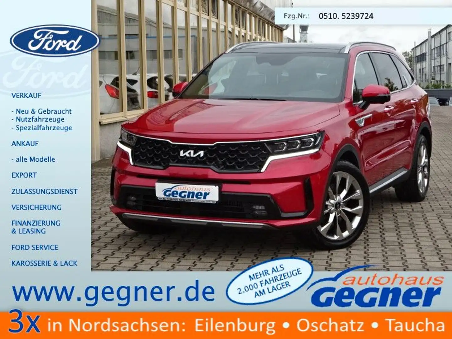 Kia Sorento 194PS Autm. Platinum 4WD 7-Sitze Rot - 1