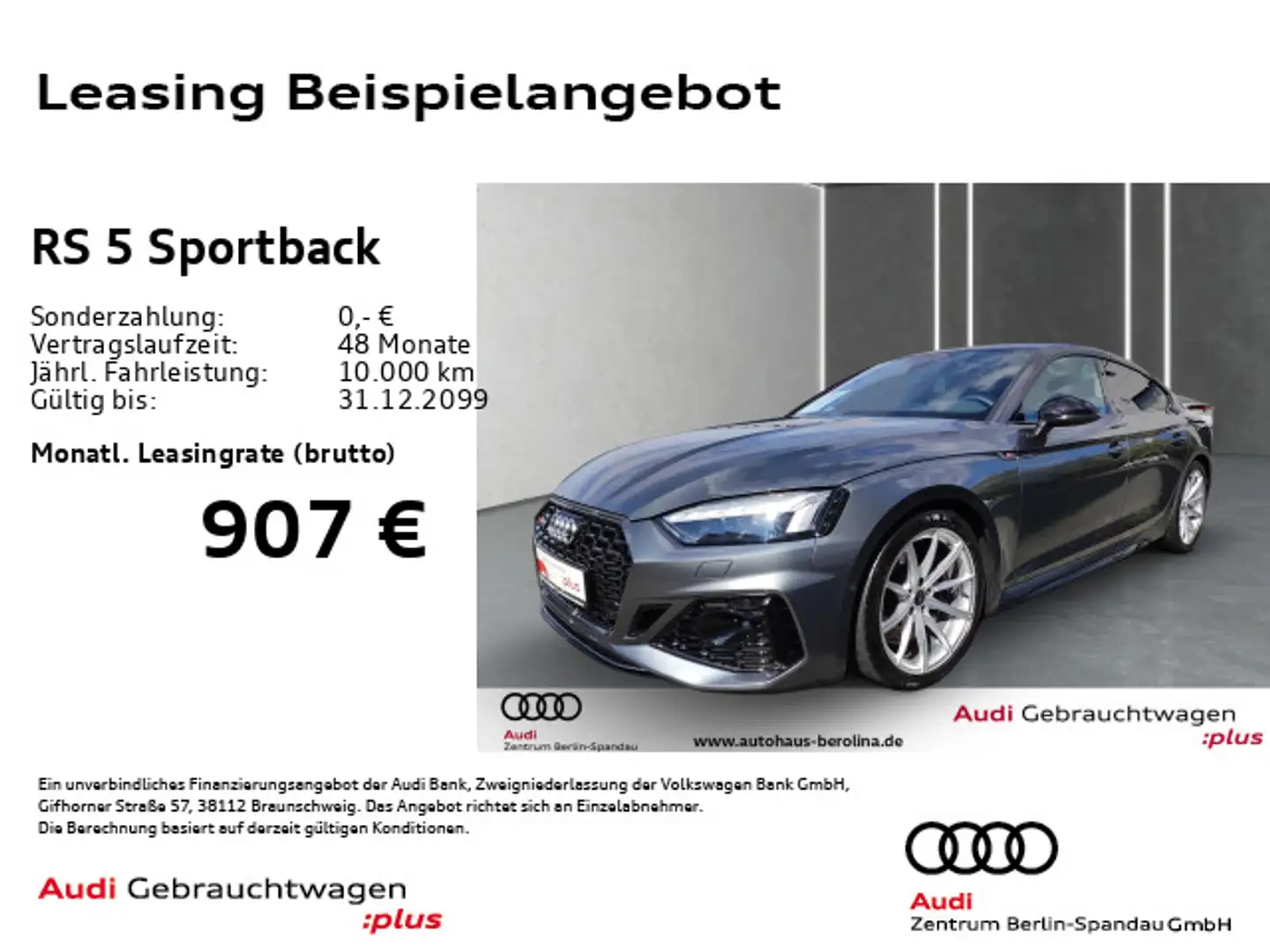 Audi RS5 tiptr. *NAV+*B&O*ACC*R-CAM* Grau - 1