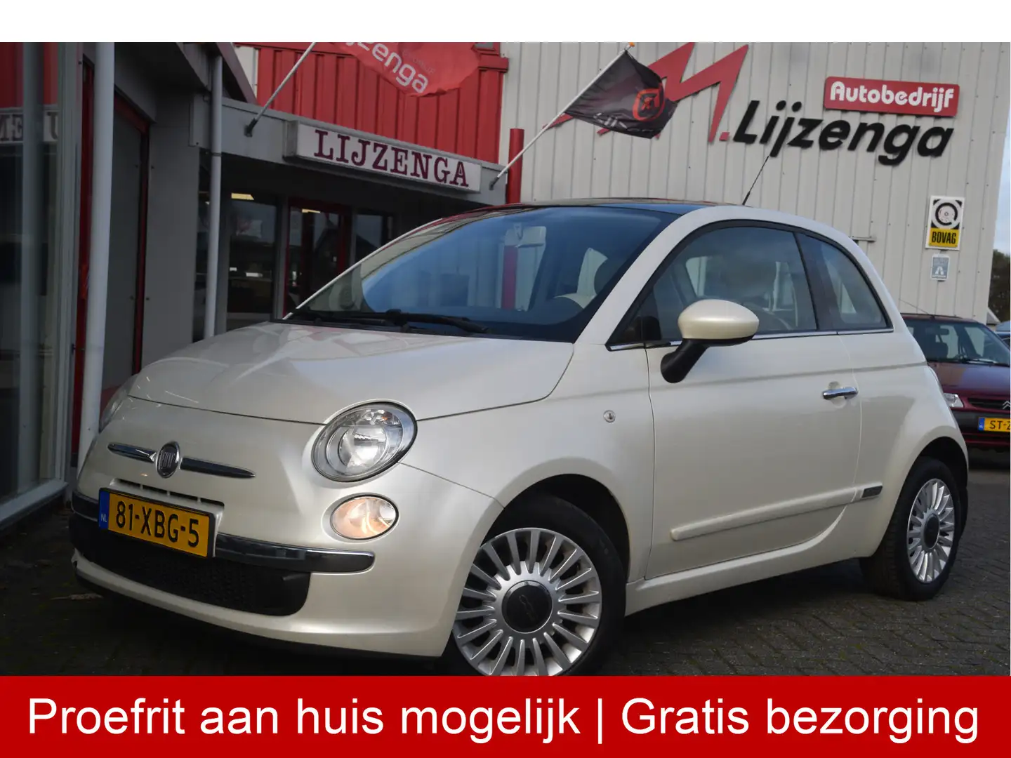 Fiat 500 0.9 TwinAir Lounge Cruise l Leer | Pano | Airco | Blanc - 1