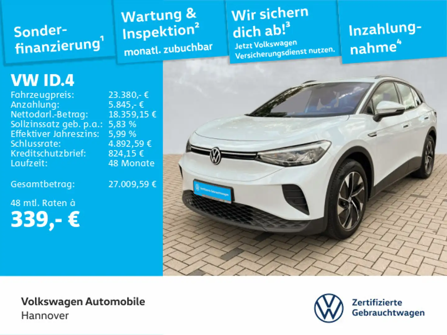Volkswagen ID.4 Pro Navi Kamera PDC LED ACC Weiß - 1