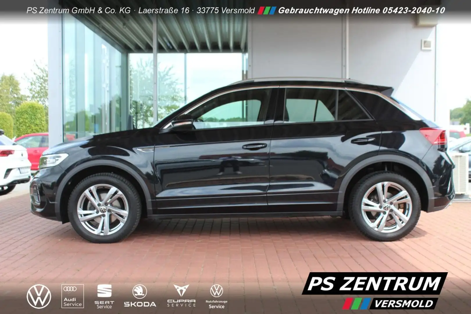 Volkswagen T-Roc 1.5 TSI DSG R-Line AHK NAVI RFK LED Klima Schwarz - 2