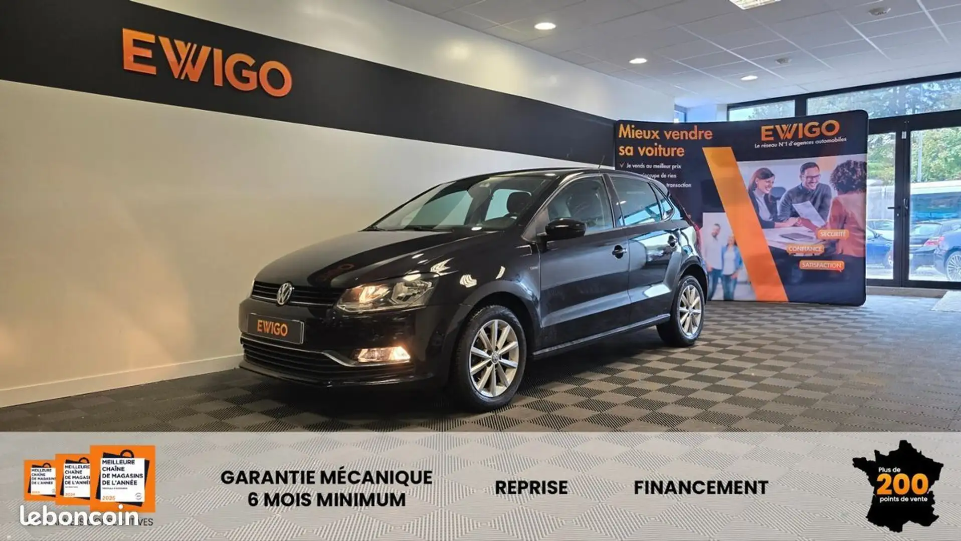 Volkswagen Polo 1.4 tdi 90 bluemotion lounge dsg bva Noir - 1