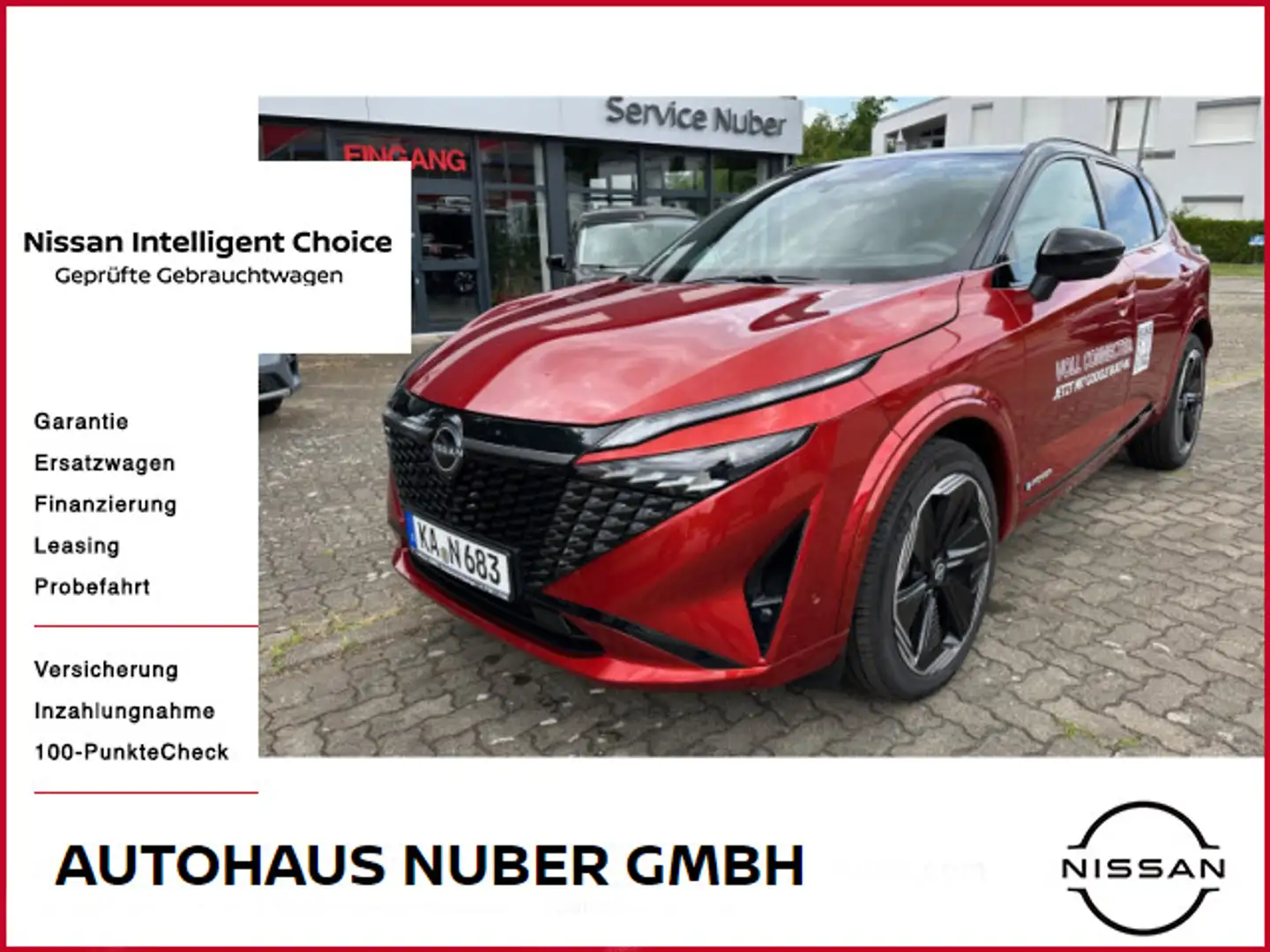Nissan Qashqai 1,5VC-T e-Power N-Design Komfortpaketplu Rot - 1