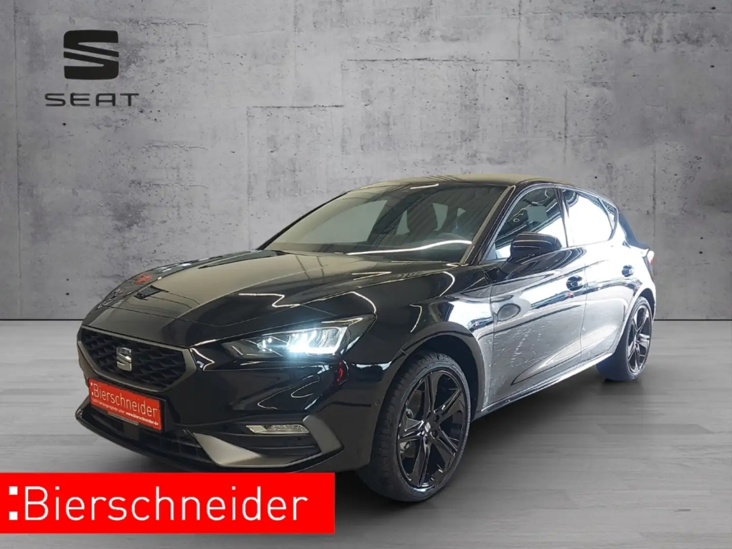 SEAT Leon 1.5 eTSI DSG FR Black Edition Navi Led FaPa L Schwarz - 1