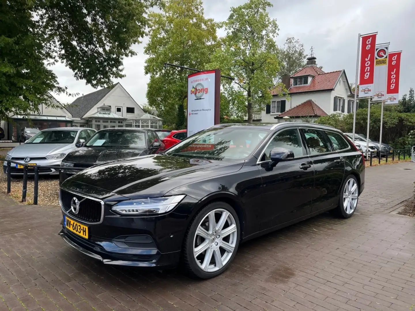 Volvo V90 2.0 D3 AUTOMAAT / ADAP. CRUISE / LEDER / TREKHAAK Noir - 1
