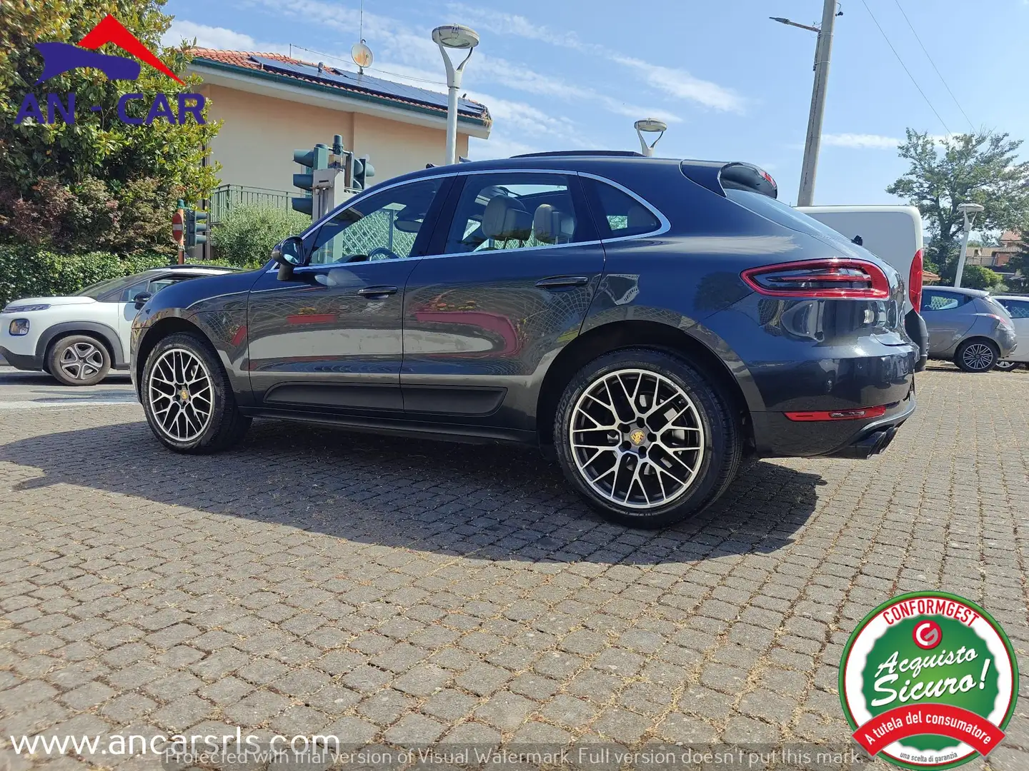 Porsche Macan 252cv pdk-Bose-Tetto Apribile-Pelle-NO Sbollo Grigio - 2