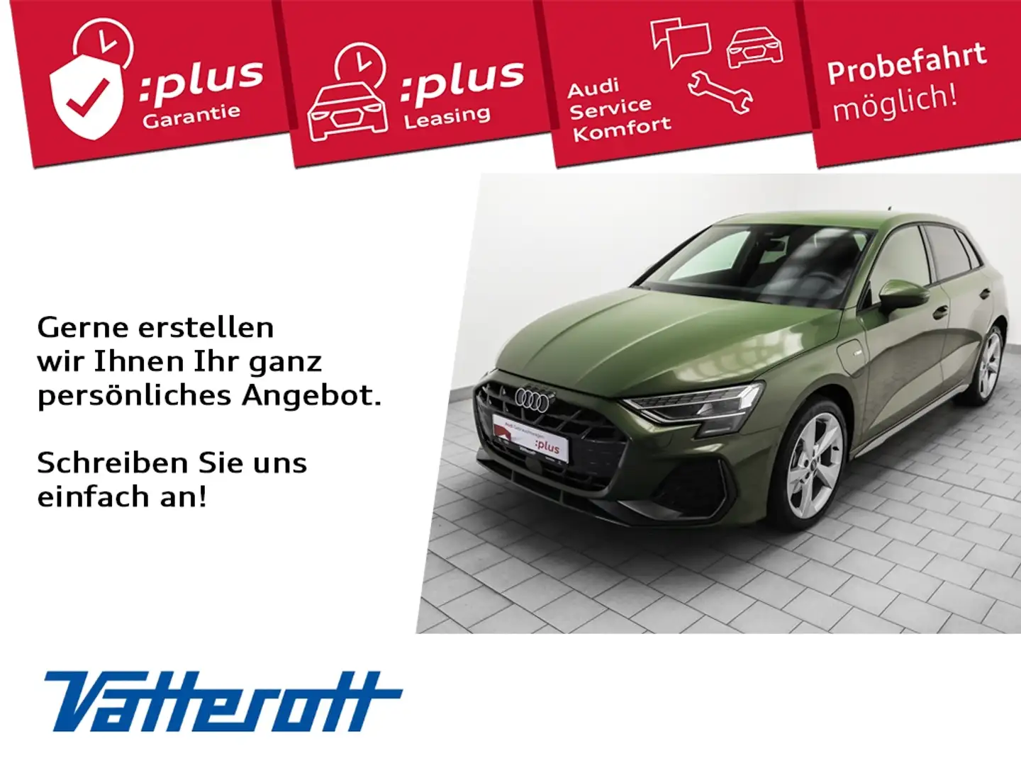 Audi A3 Sportback 40 TFSIe S line AHK SONOS Navi Matrix Grün - 1