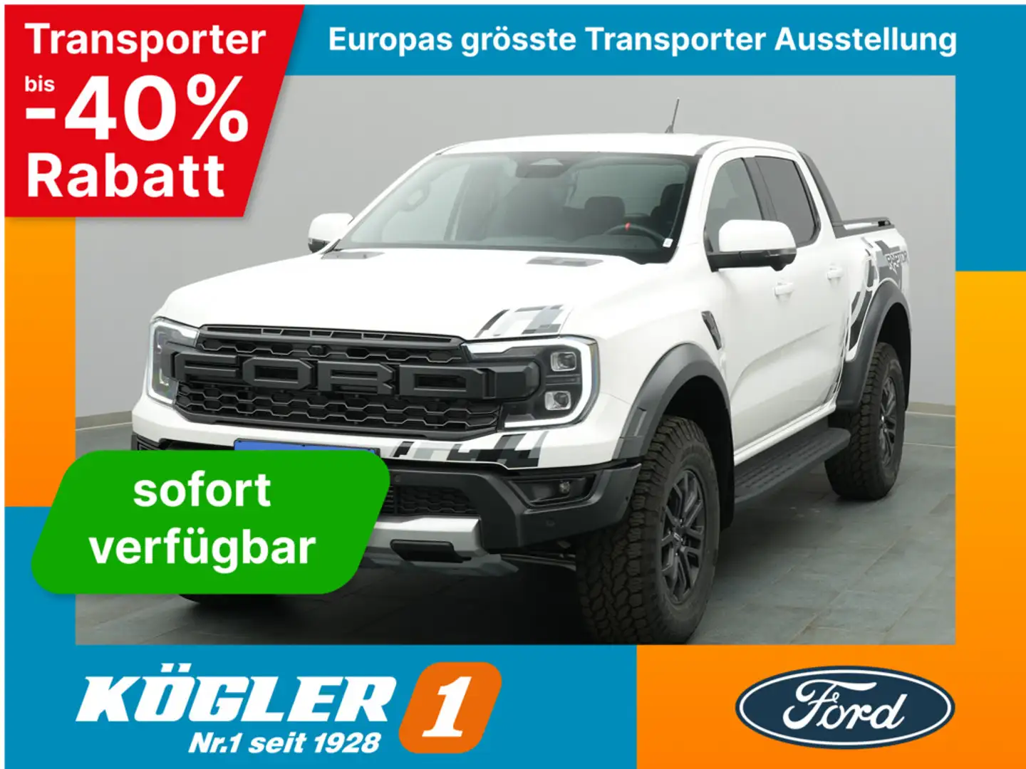 Ford Ranger Raptor Diesel/Standheiz./Raptor-P. Weiß - 1