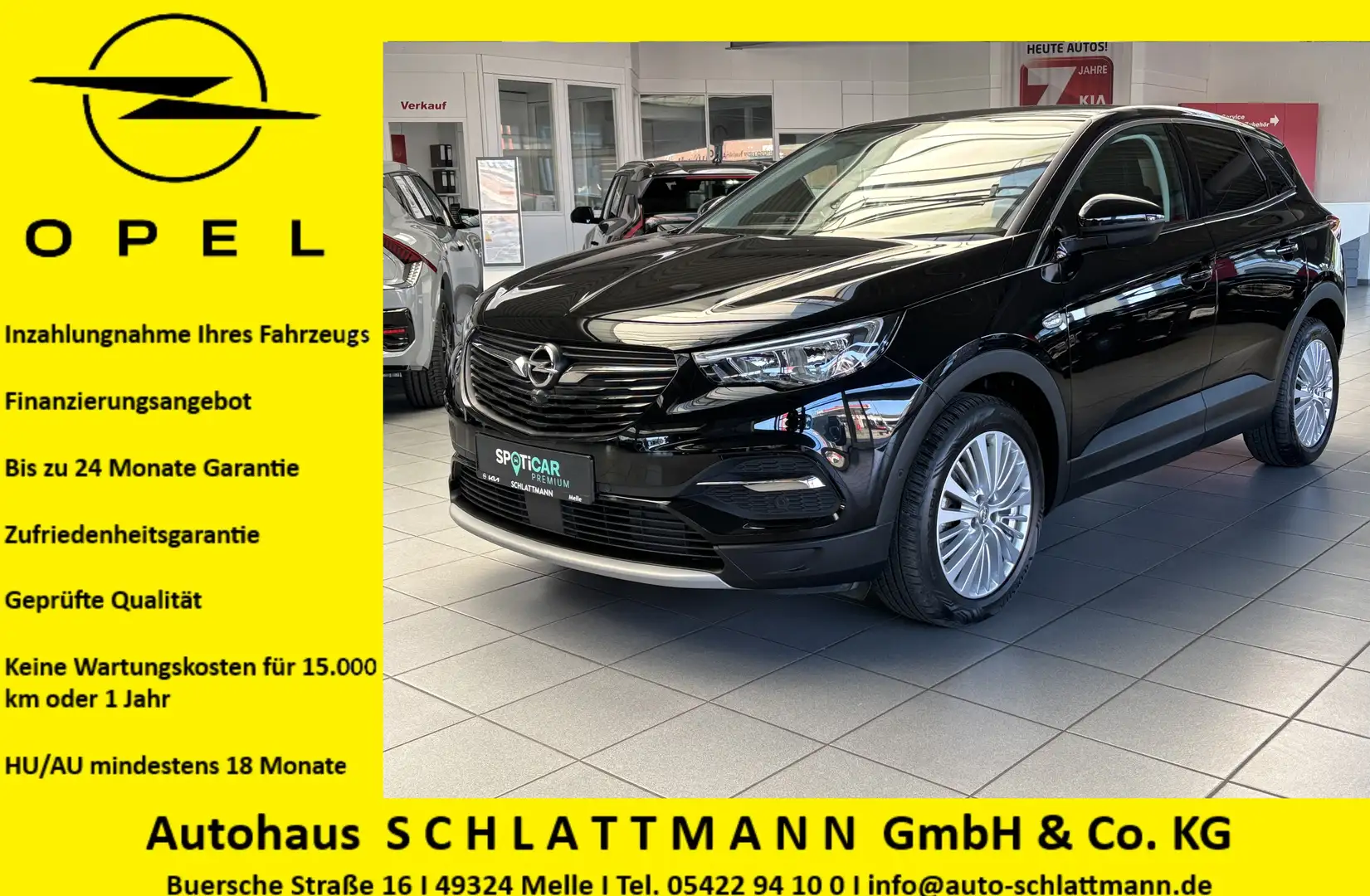 Opel Grandland X 1.2 Turbo "Innovation" *Navi*360°*Totwinkel* Negro - 1