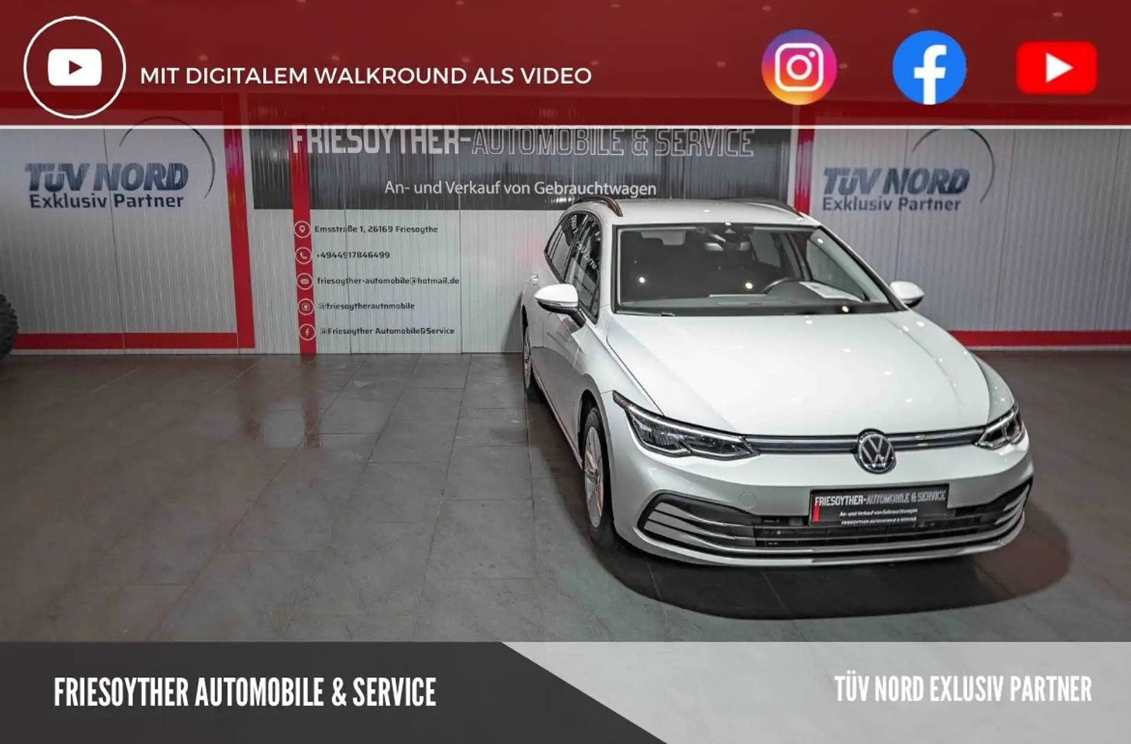 Volkswagen Golf VIII Variant 2.0 TDI Life DSG AHK LED Massa Weiß - 1