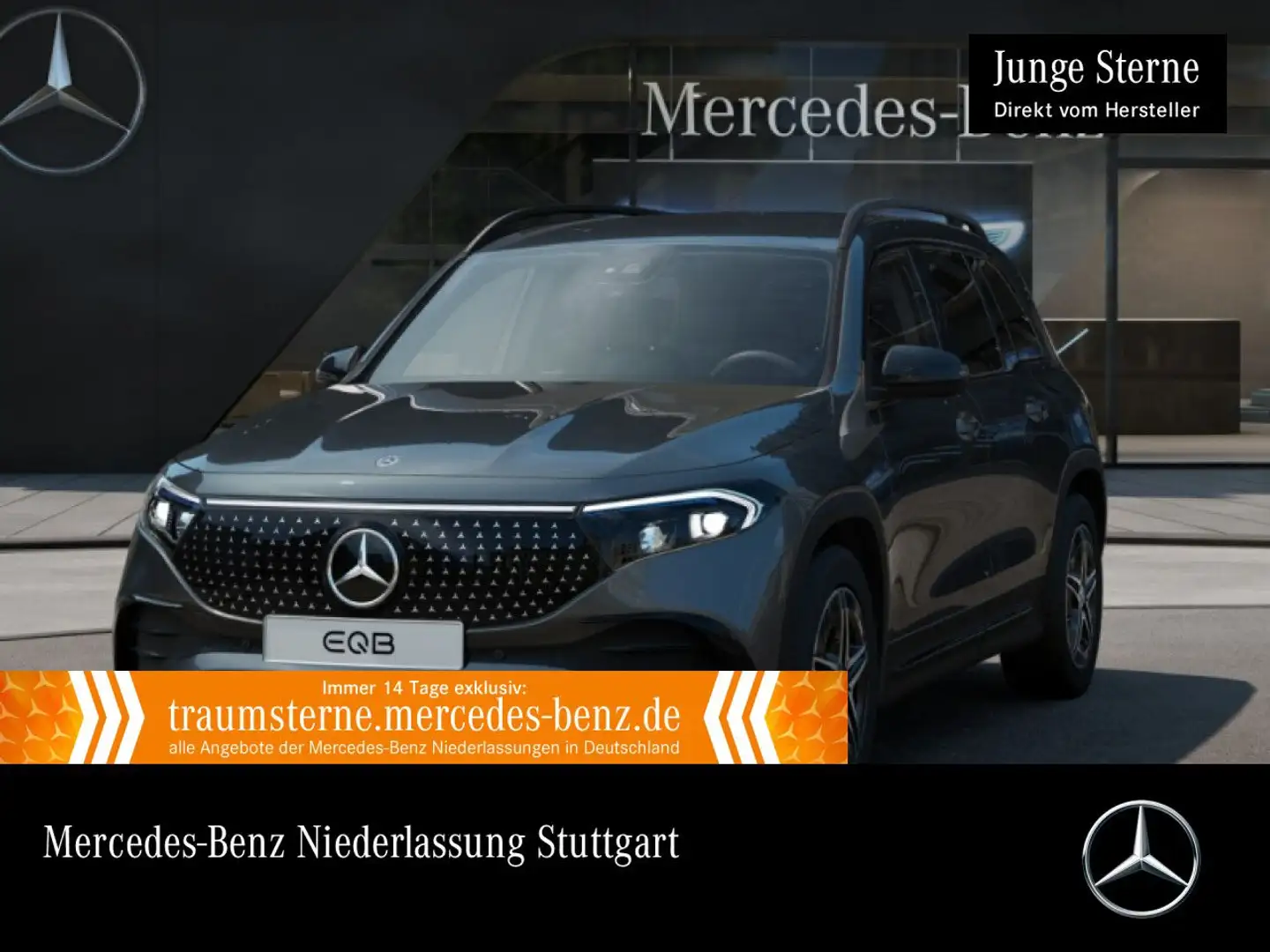 Mercedes-Benz EQB 300 4M AMG+NIGHT+ADVANCED+AHK+KAMERA+SPUR Grau - 1