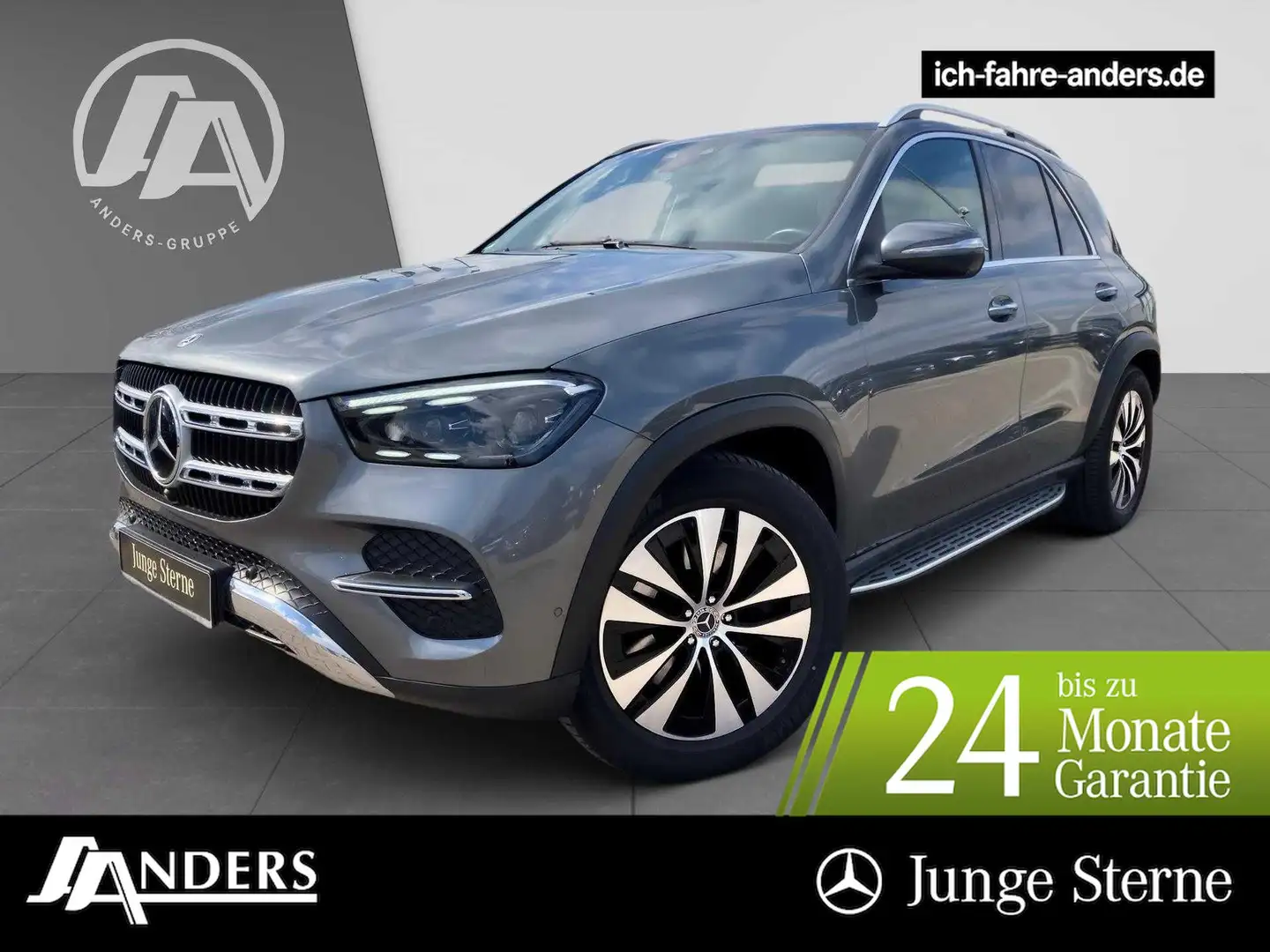 Mercedes-Benz GLE 450 d 4M AHK+AIR+Sitzkli+Burm+Distr+Pano+HUD Grau - 1