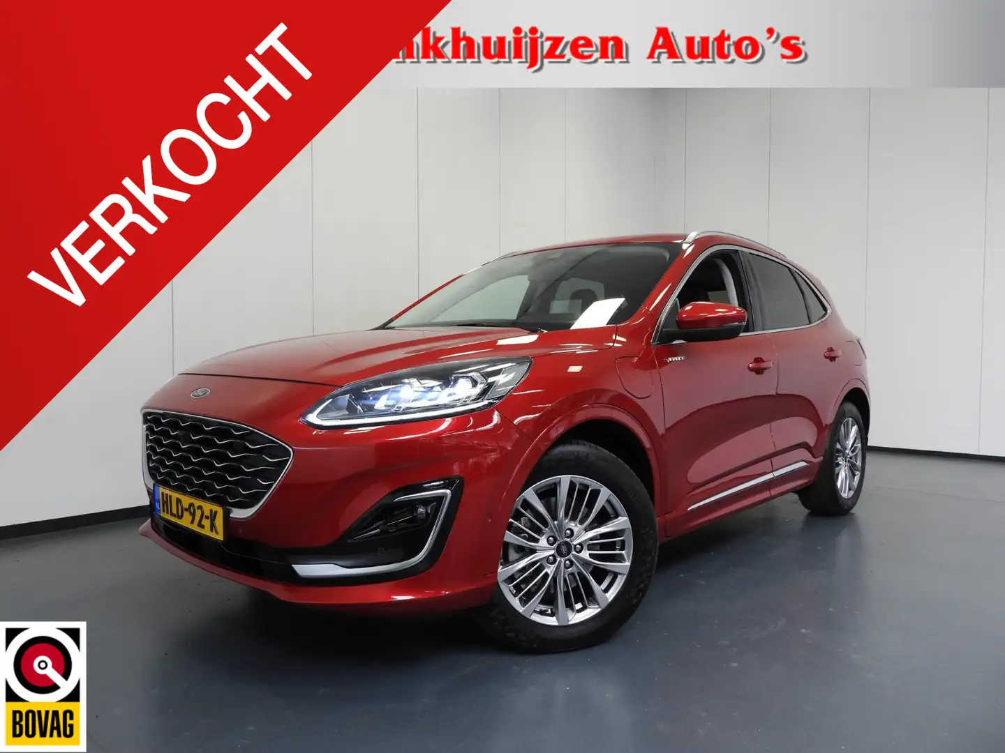 Ford Kuga 2.5 PHEV Plug-In Vignale LEER/HEAD-UP/TREKHAAK/LED Rood - 1