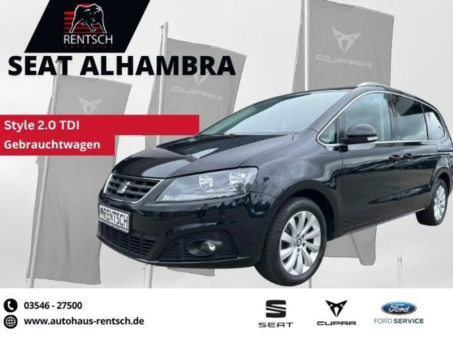 SEAT Alhambra Style 2.0 TDI *NAVI*DAB*PANO*AHK* Nero - 1