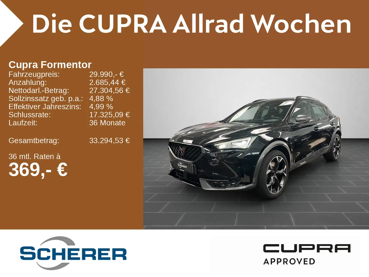 CUPRA Formentor VZ 2.0 TSI 4DRIVE DSG, Rückfahrkamera Schwarz - 1