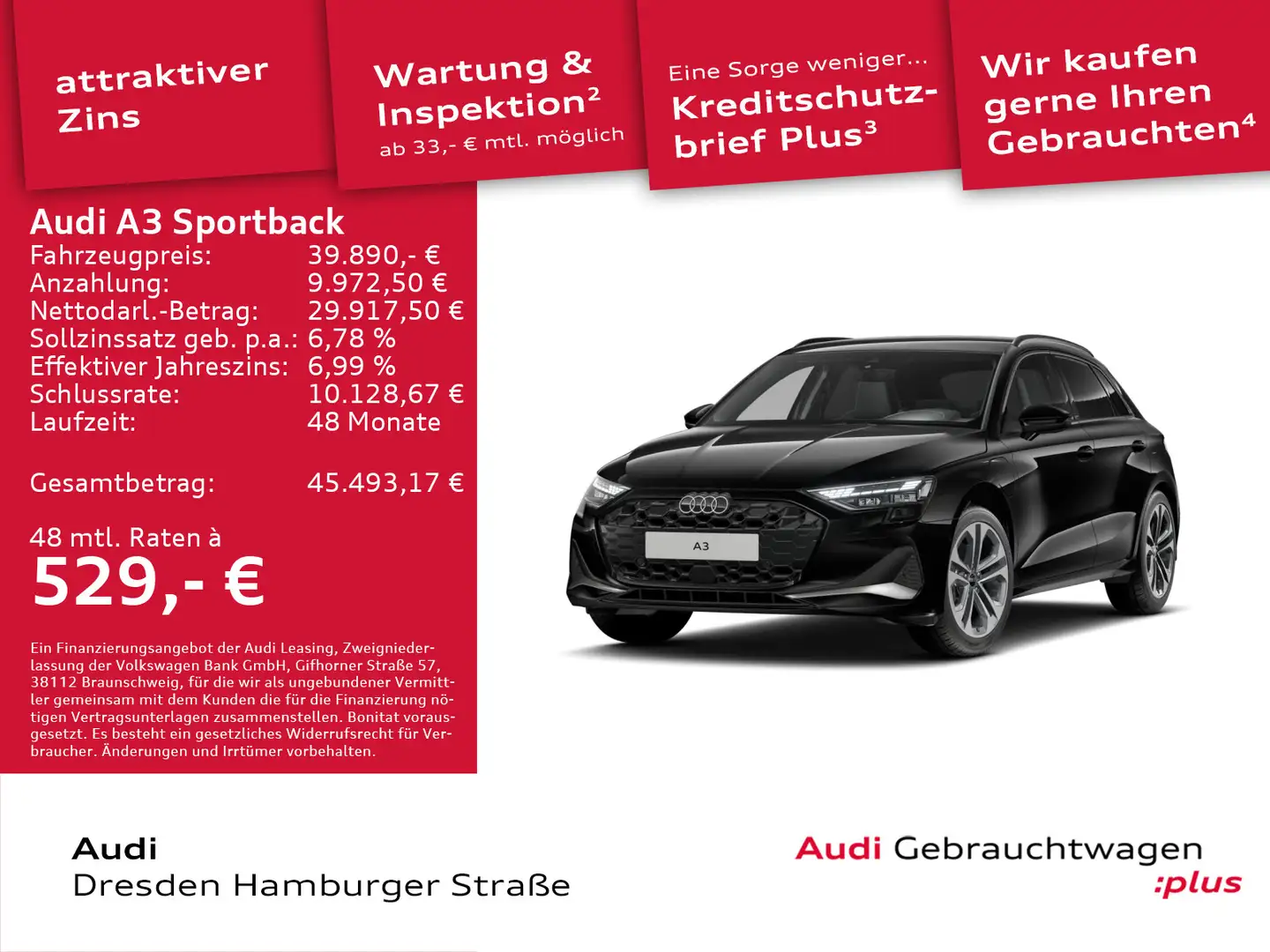 Audi A3 TFSI e Advanced 40 e 150(204) kW(PS Schwarz - 1