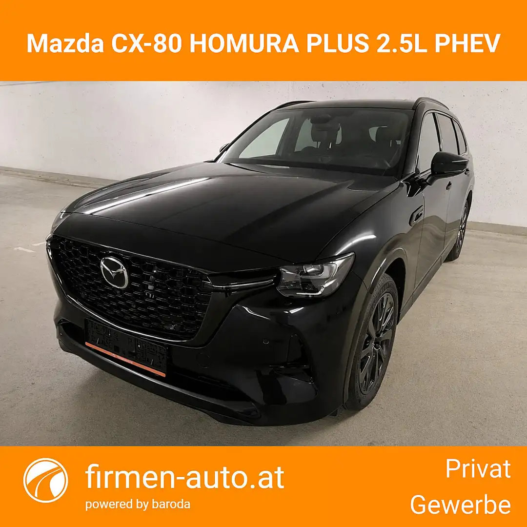 Mazda CX-80 2.5L e-SKYACTIV PHEV AWD Homura Plus Aut. Schwarz - 1