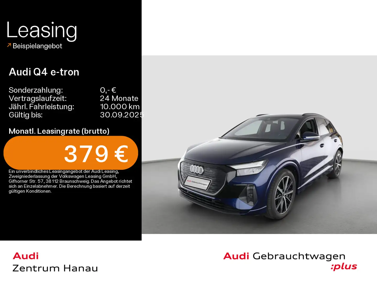 Audi Q4 e-tron 45 advanced*NAVI-PLUS*HUD*AHK*OPTIK-PA Bleu - 1