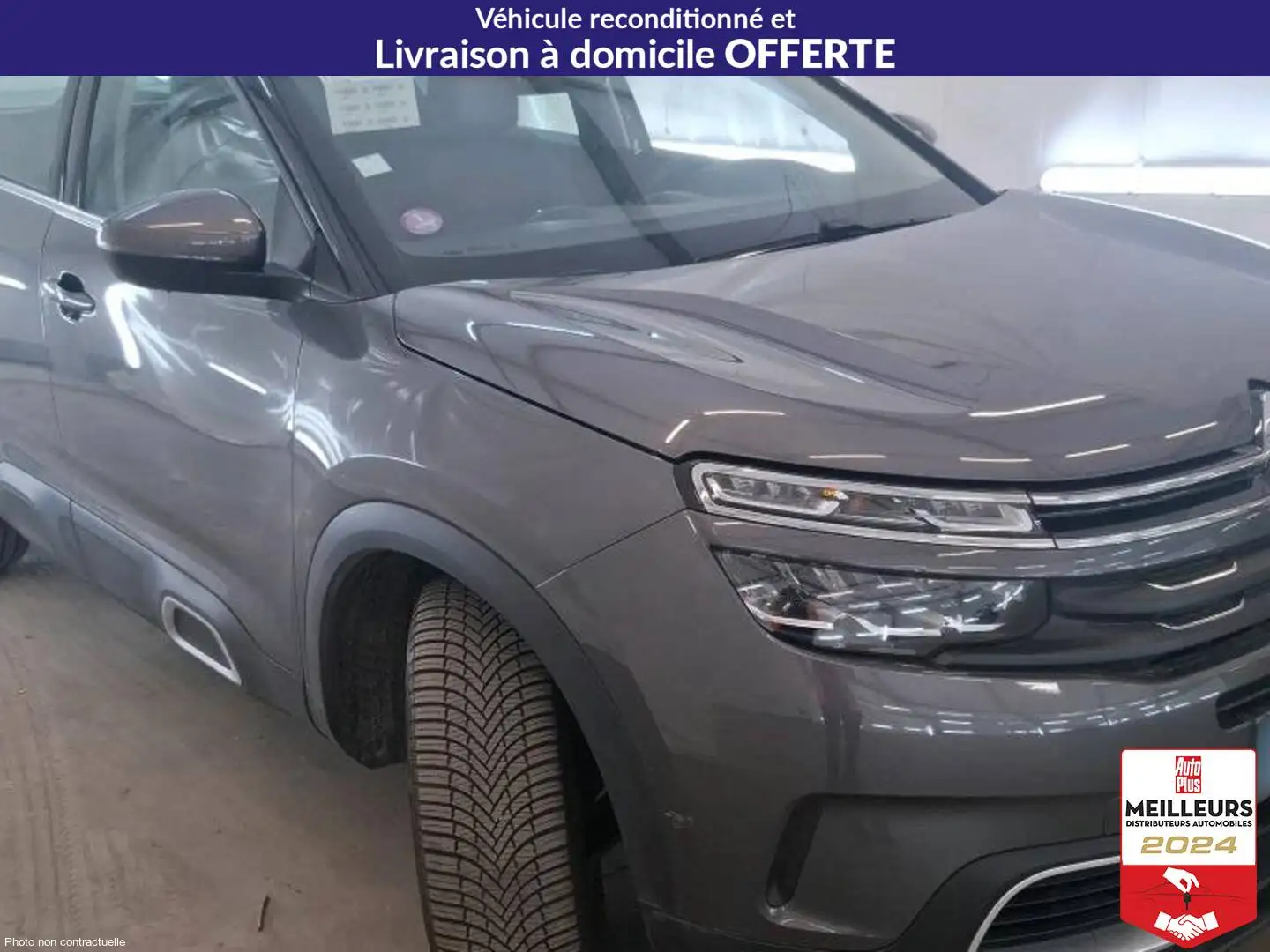 Citroen C5 Aircross PureTech 130 EAT8 Feel +GPS +Drive Assist +Caméra de recul Gris - 2