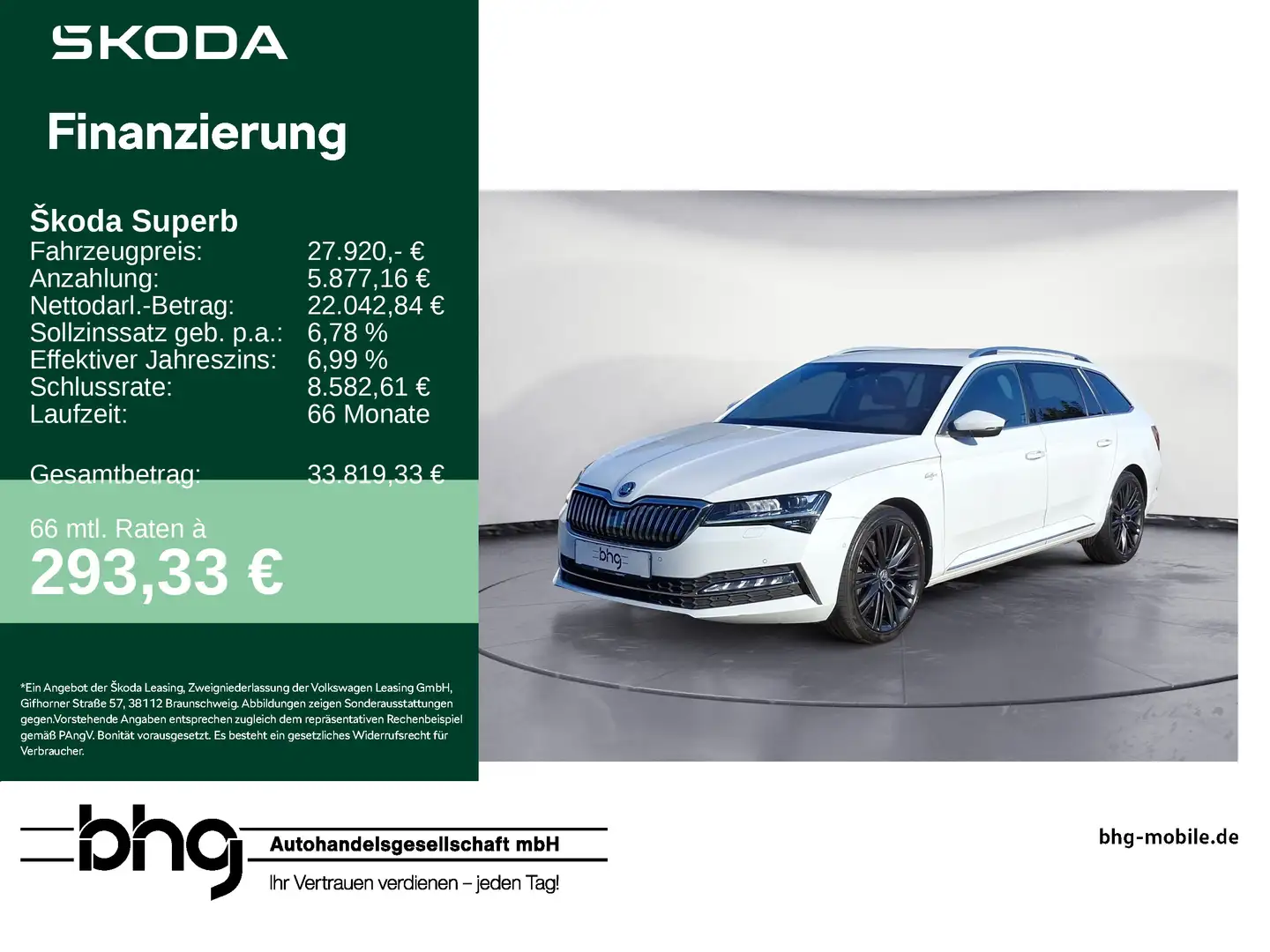 Skoda Superb Combi 2.0 TDI 4x4 DSG L&K MatrixLED AHK 3 Blanc - 1