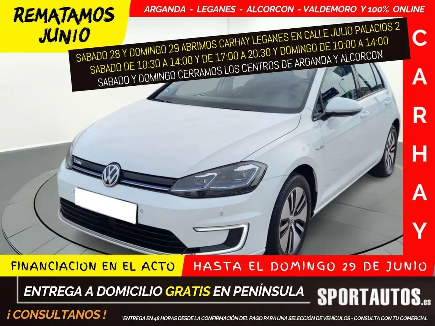 Volkswagen Golf E-GOLF 100KW 136CV MT1 Blanco - 1