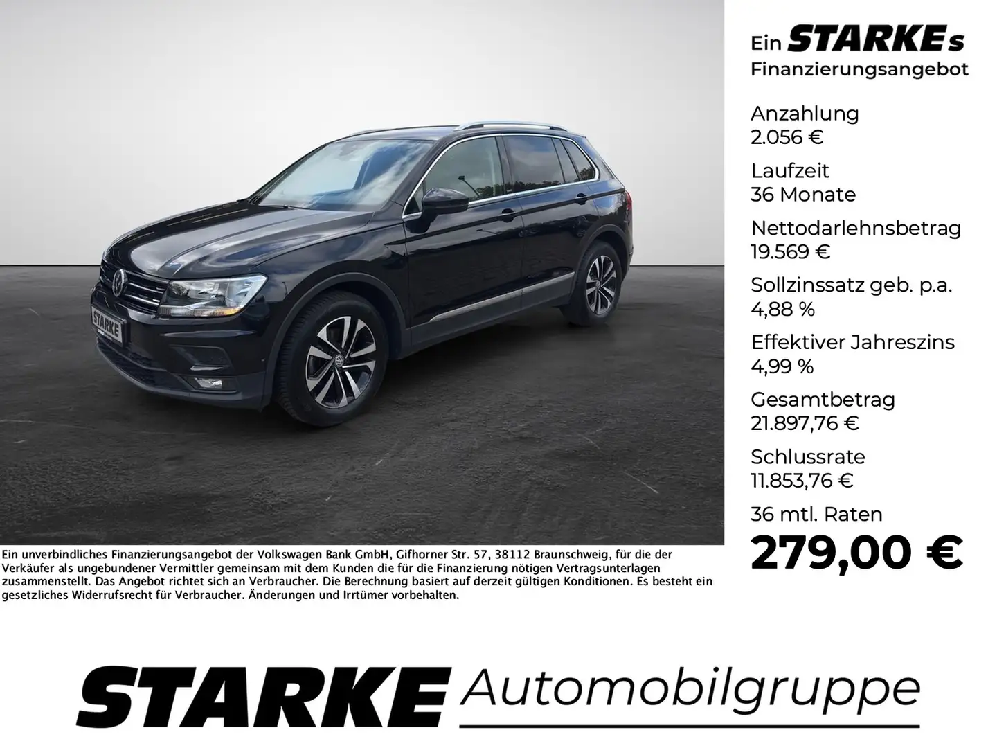 Volkswagen Tiguan 1.5 TSI Comfortline Schwarz - 1