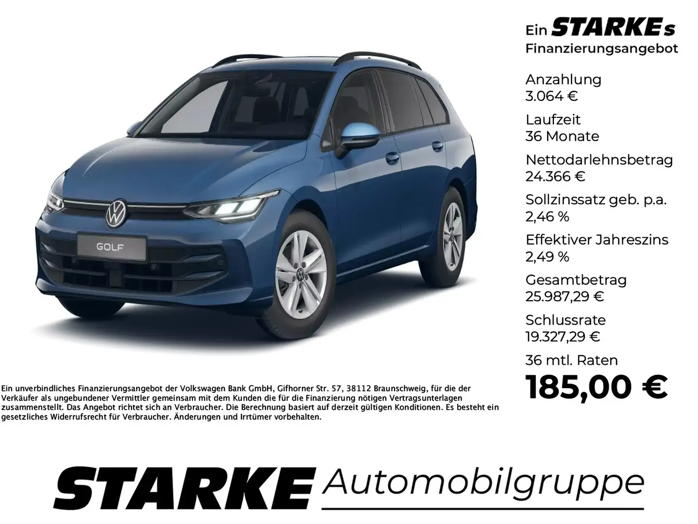 Volkswagen Golf Variant 1.5 TSI Life Blau - 1