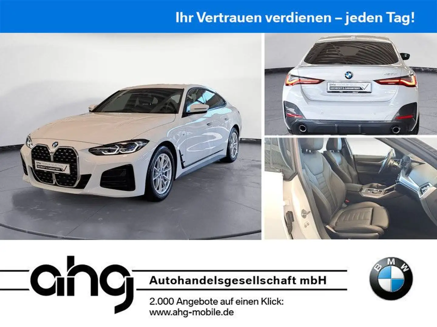 BMW 420 M Sport Glasdach Laserlicht AHK Weiß - 1