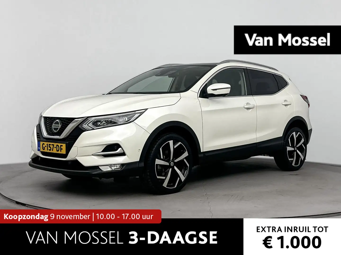 Nissan Qashqai 1.3 DIG-T Tekna 140PK | Navigatie | Half-Leder | 3 Blanc - 1