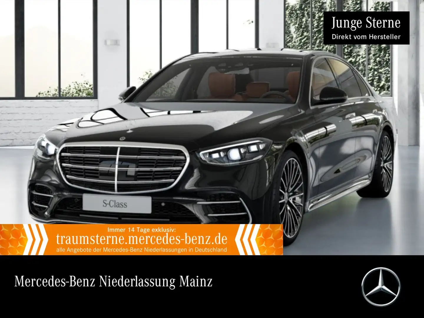 Mercedes-Benz S 400 d 4M AMG+MULTIBEAM+BURMESTER3D+FAHRASS+21" Zwart - 1