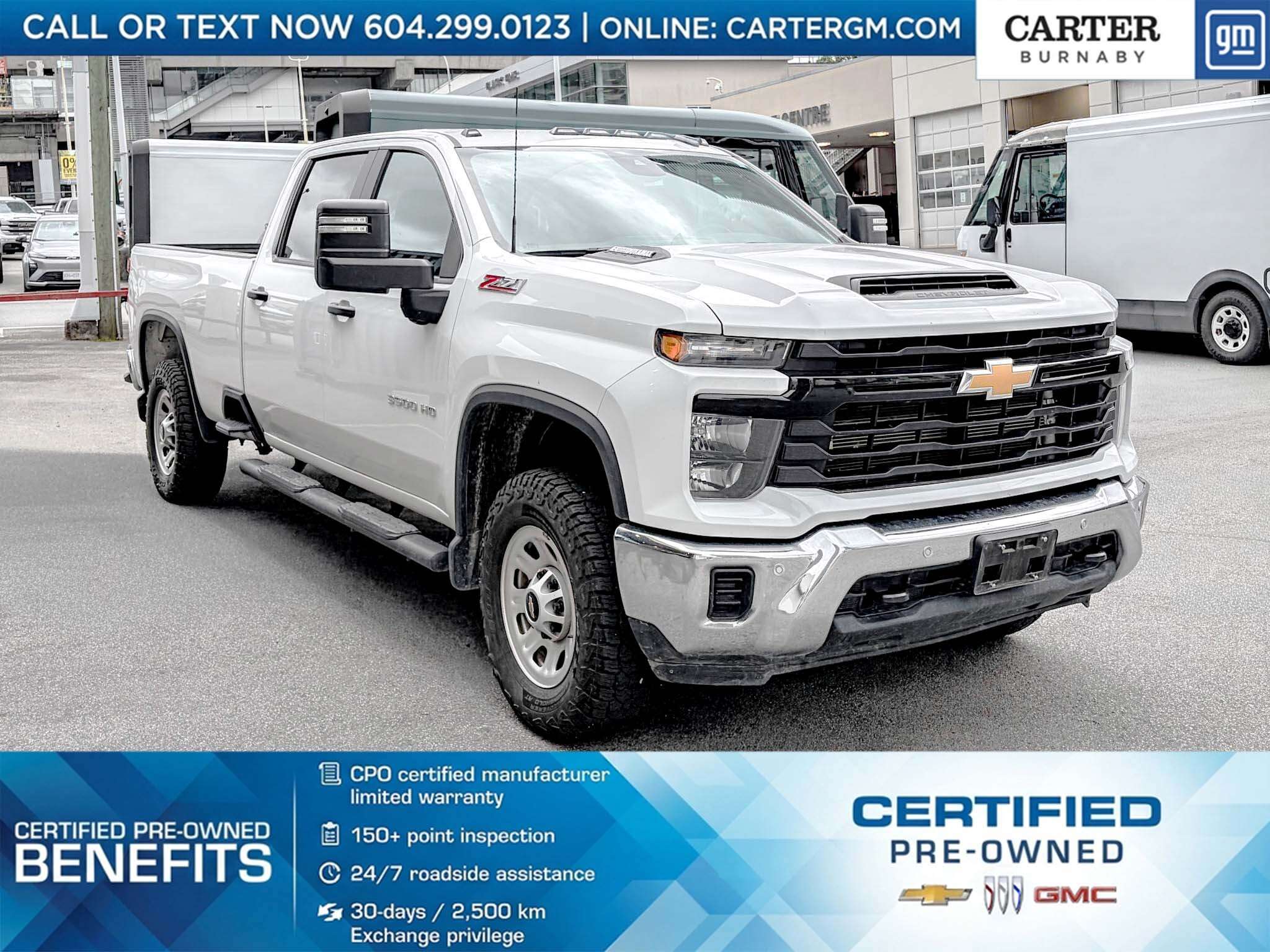 White 2025 Chevrolet Silverado 3500HD Pickup Truck Four-Wheel Drive Automatic