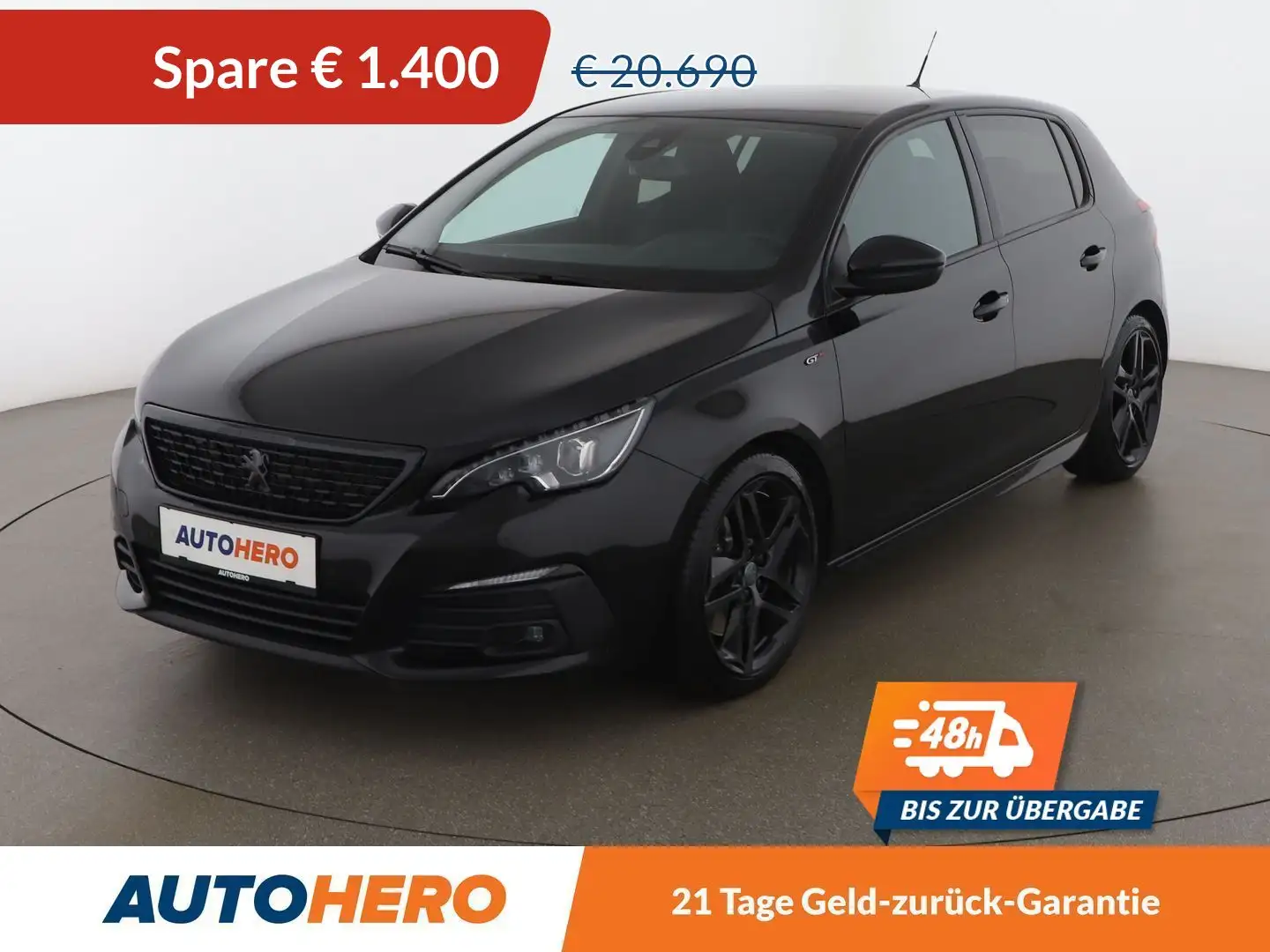 Peugeot 308 2.0 Blue-HDi GTAut. *LED*TEMPO*SPUR*NAVI*CAM* Černá - 1