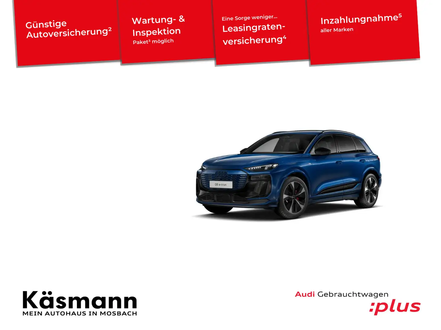 Audi Q6 e-tron qu 2x S line AHK PANO HUD 360° LUFT Bleu - 1
